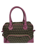 Fendi Monogram Zucchino Bauletto Handbag