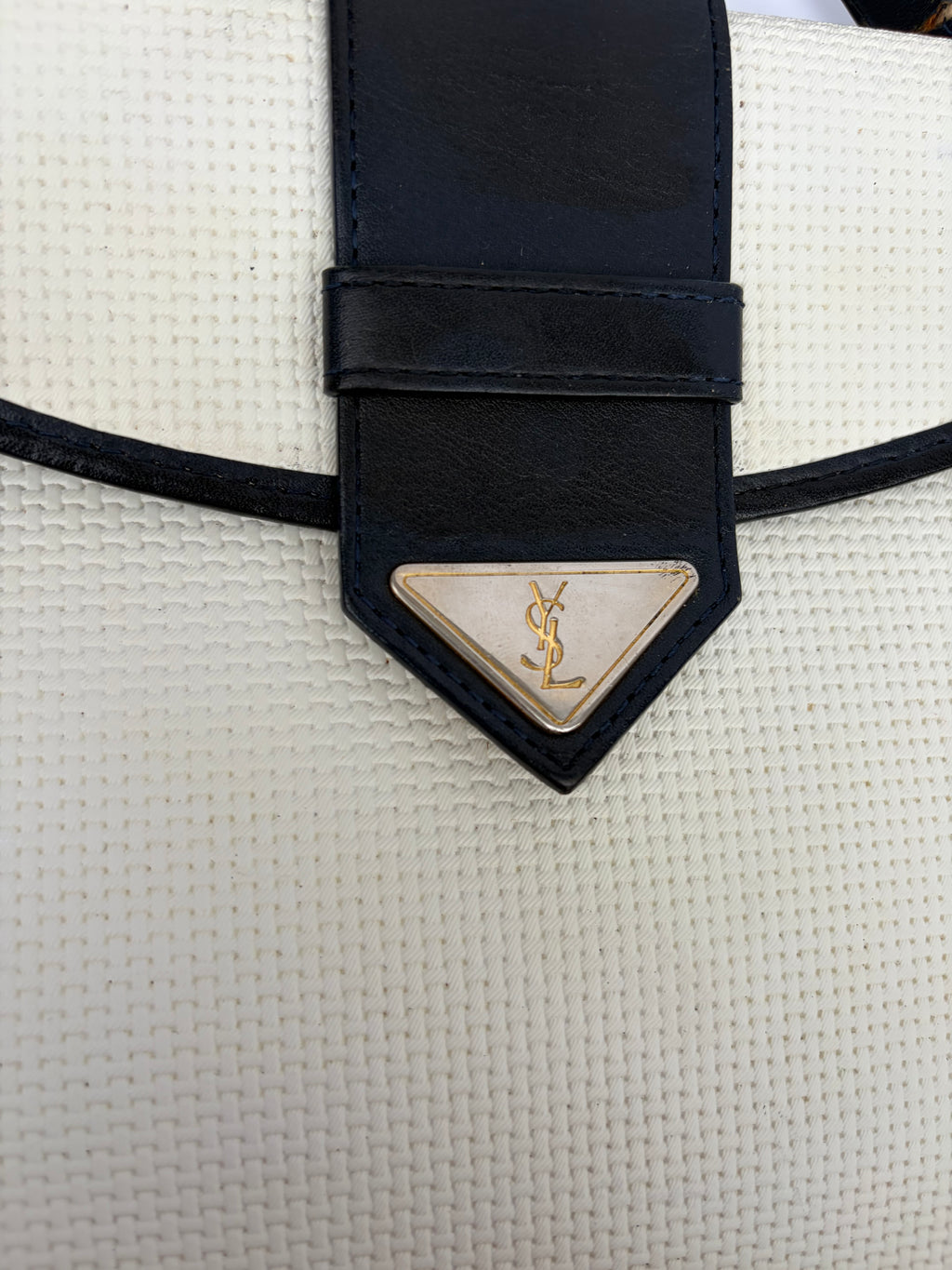 Yves Saint Laurent Triangle Logo Flap Handbag