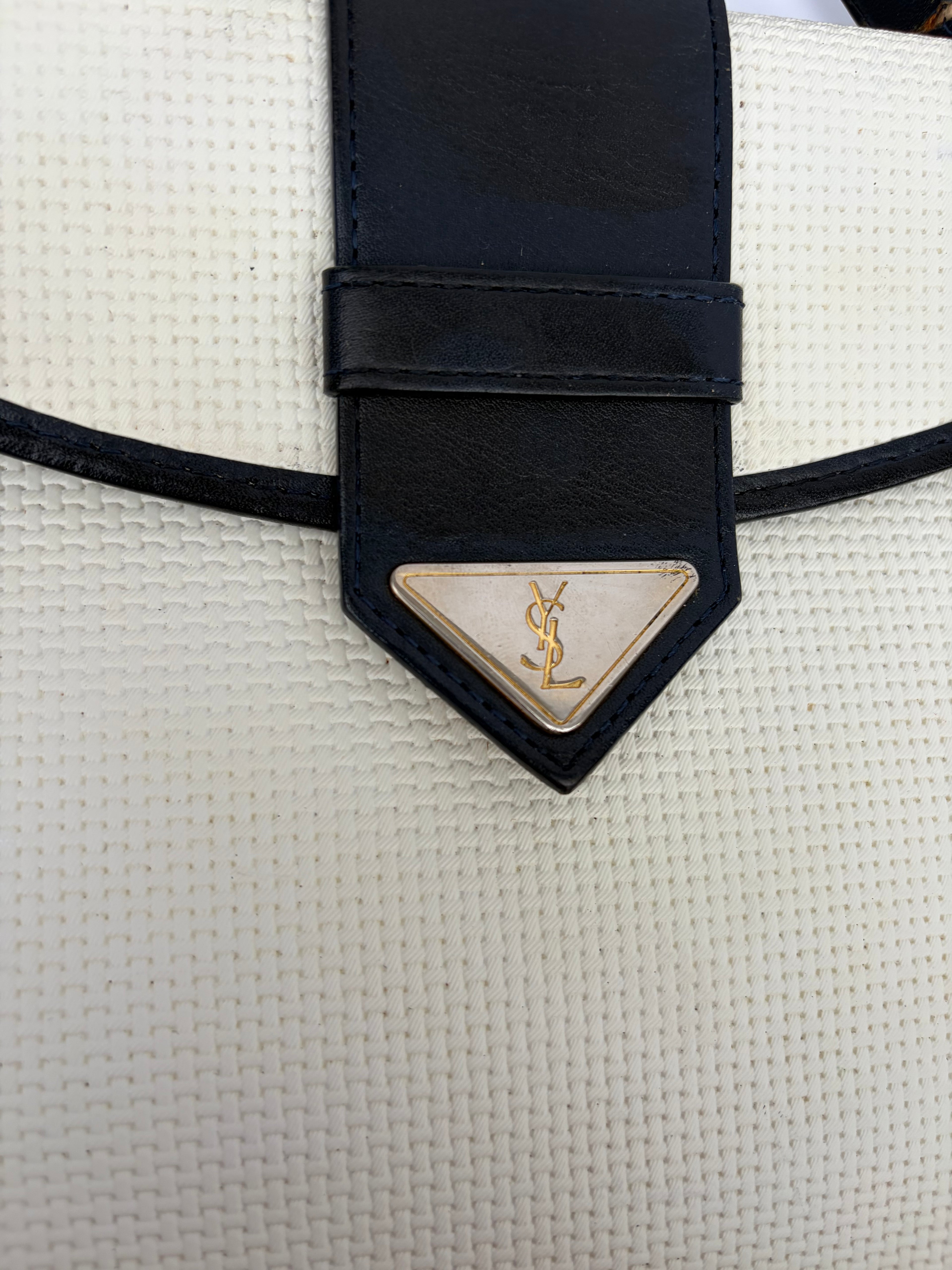 Yves Saint Laurent Triangle Logo Flap Handbag