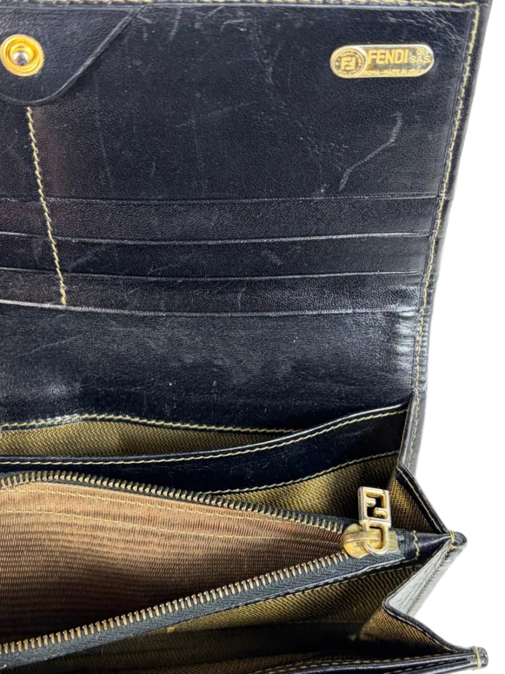 Fendi Zucca Canvas Shoulder Bag and Zucca Long Wallet Set