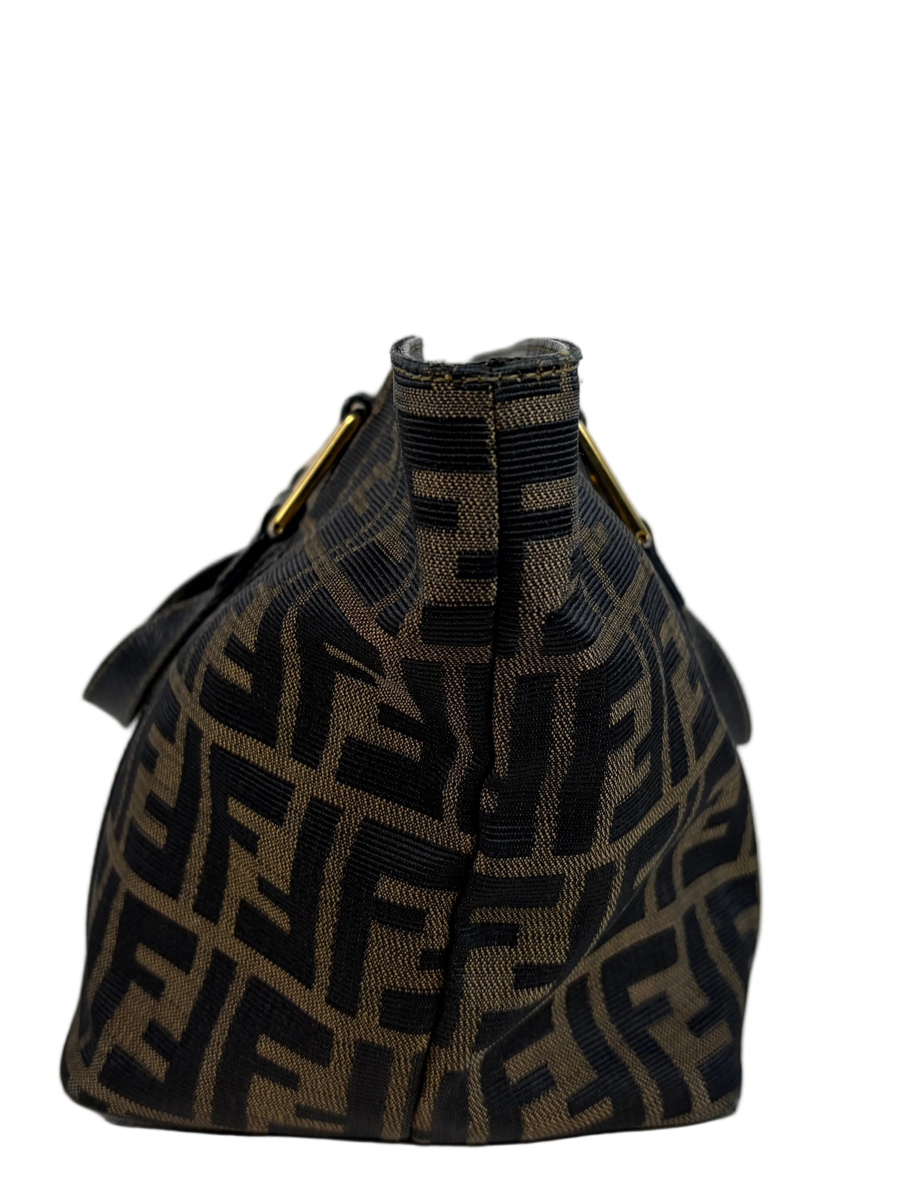 Fendi Zucca Canvas Shoulder Bag and Zucca Long Wallet Set
