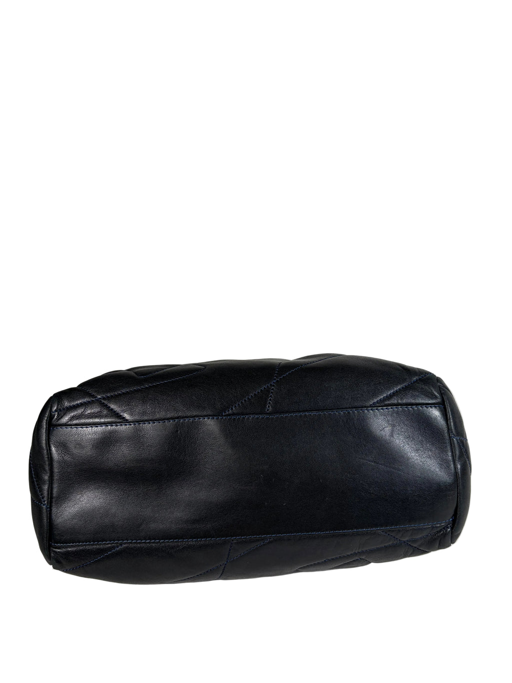 Prada Quilted Nappa Leather Gold Metal Handle Tote Bag