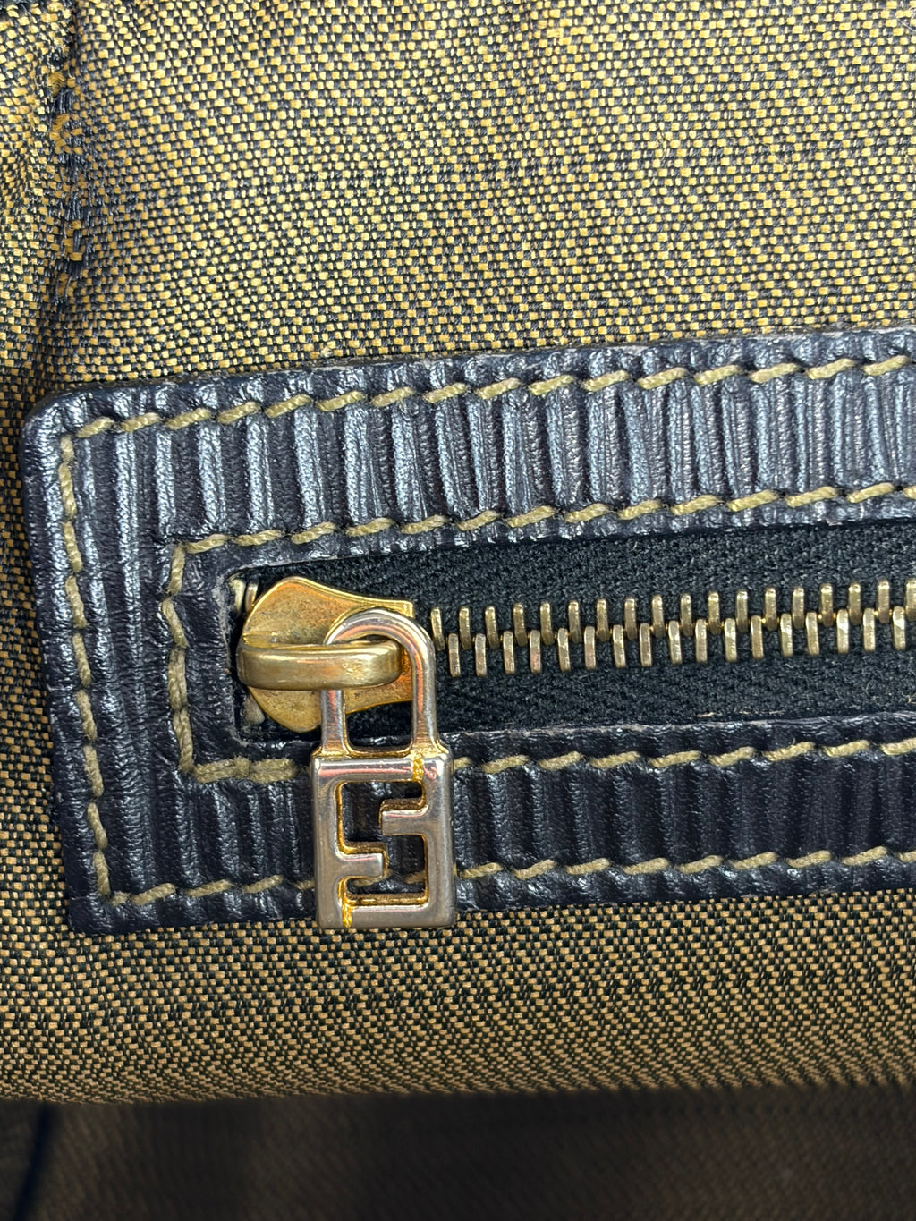 Fendi Zucca Canvas Shoulder Bag and Zucca Long Wallet Set