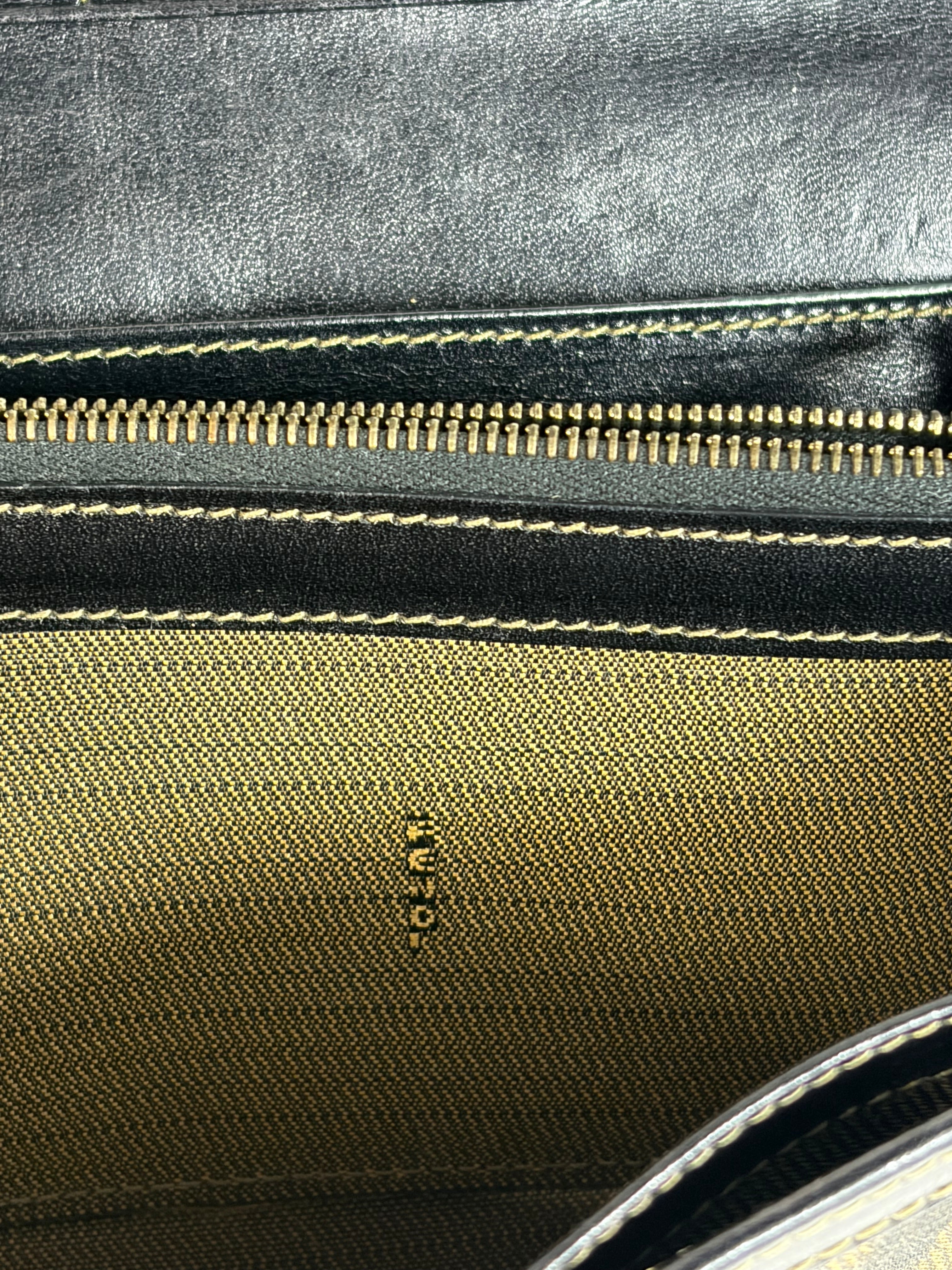 Fendi Zucca Canvas Shoulder Bag and Zucca Long Wallet Set