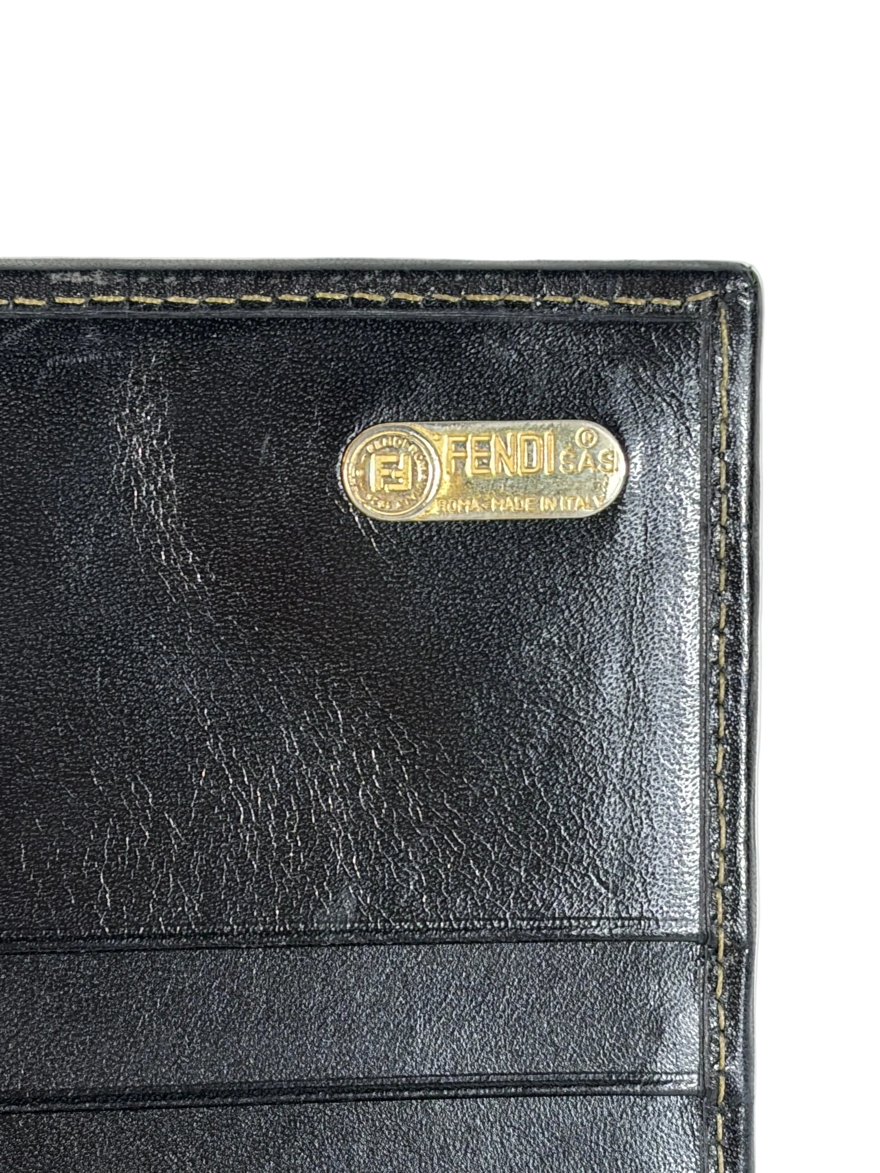 Fendi Zucca Canvas Shoulder Bag and Zucca Long Wallet Set