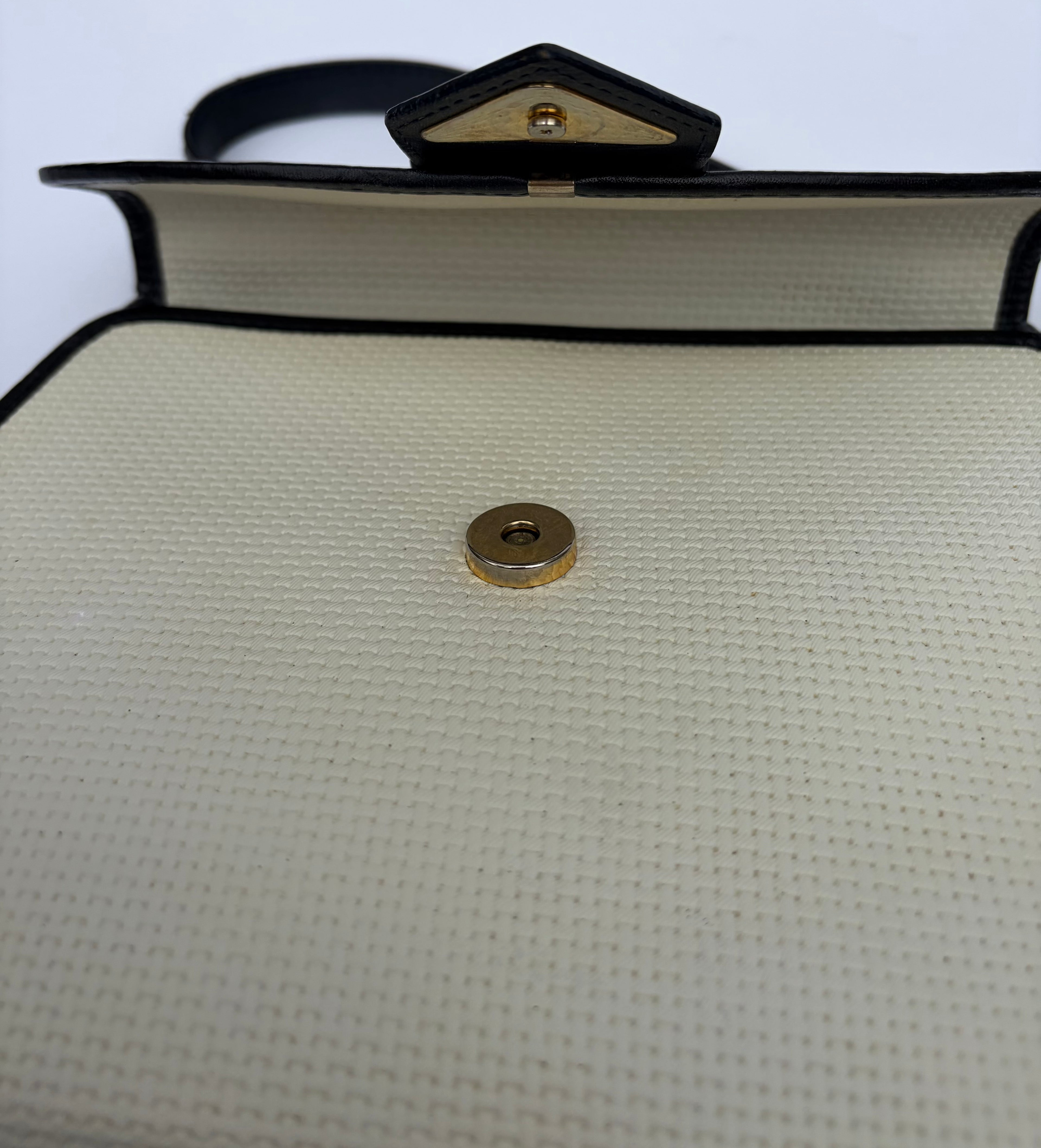 Yves Saint Laurent Triangle Logo Flap Handbag
