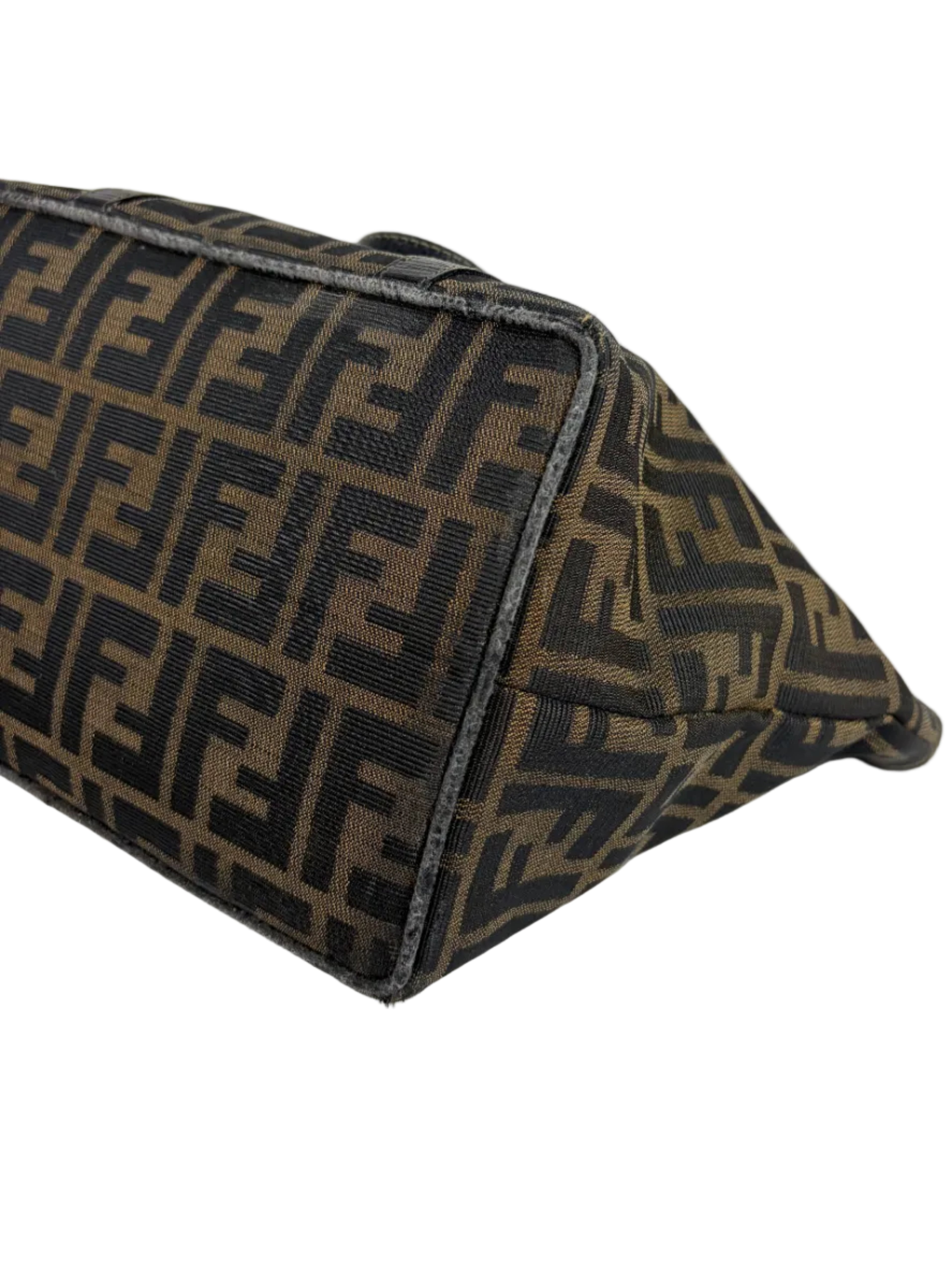 Fendi Zucca Canvas Shoulder Bag and Zucca Long Wallet Set