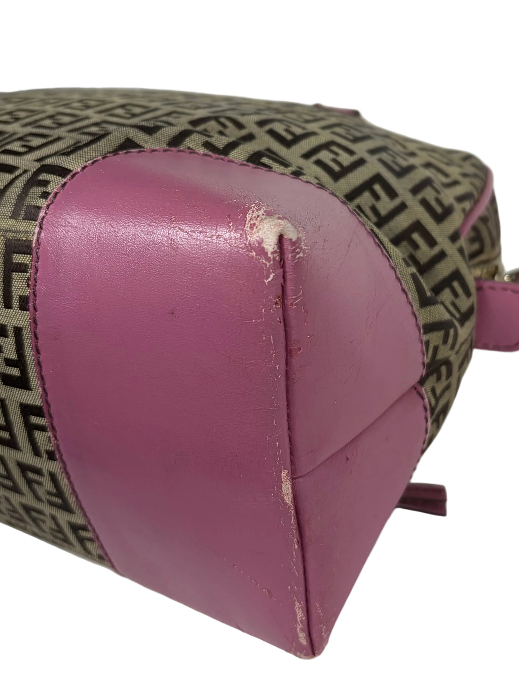 Fendi Monogram Zucchino Bauletto Handbag