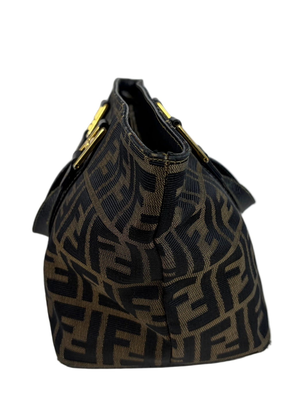 Fendi Zucca Canvas Shoulder Bag and Zucca Long Wallet Set