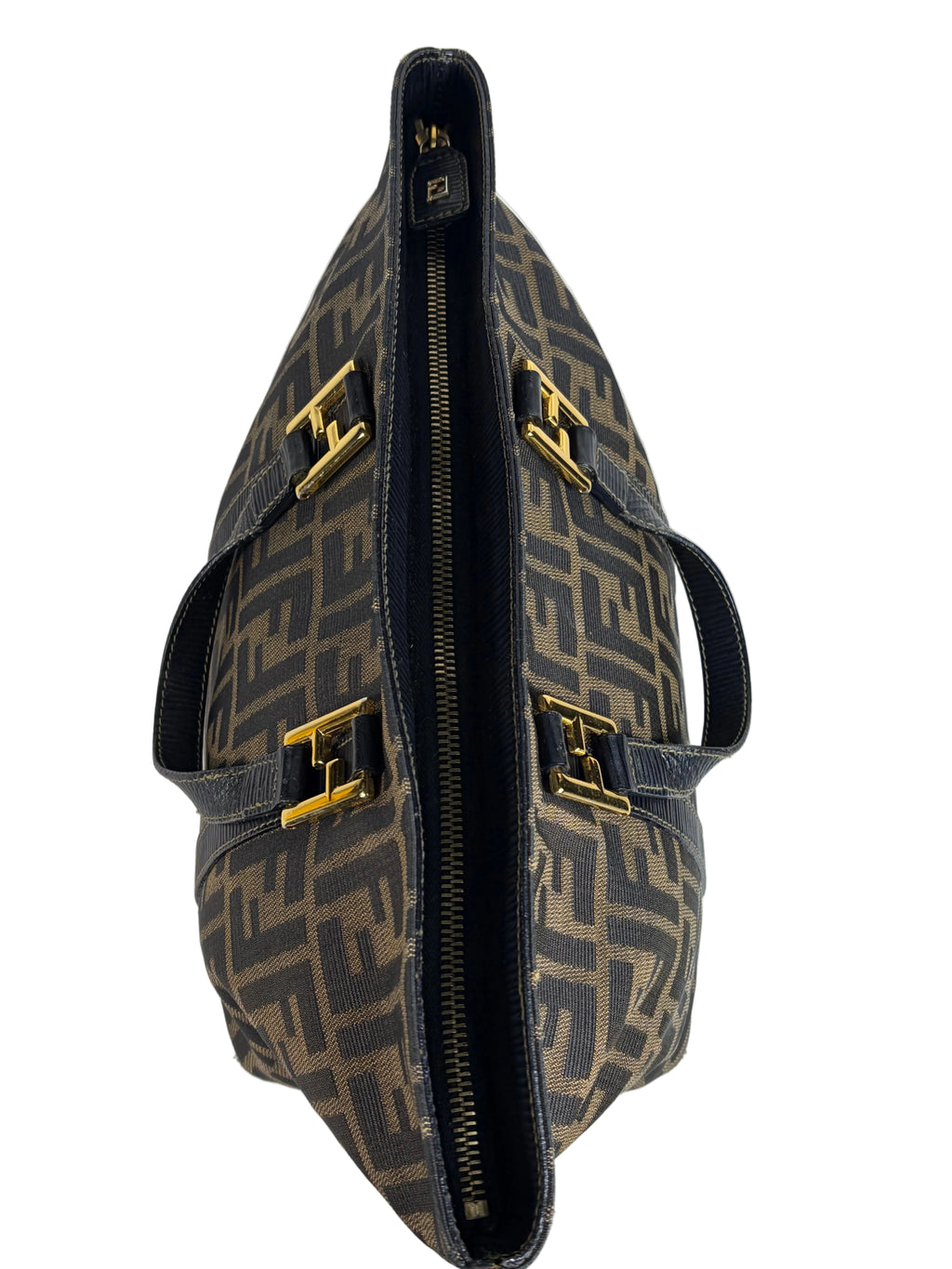 Fendi Zucca Canvas Shoulder Bag and Zucca Long Wallet Set