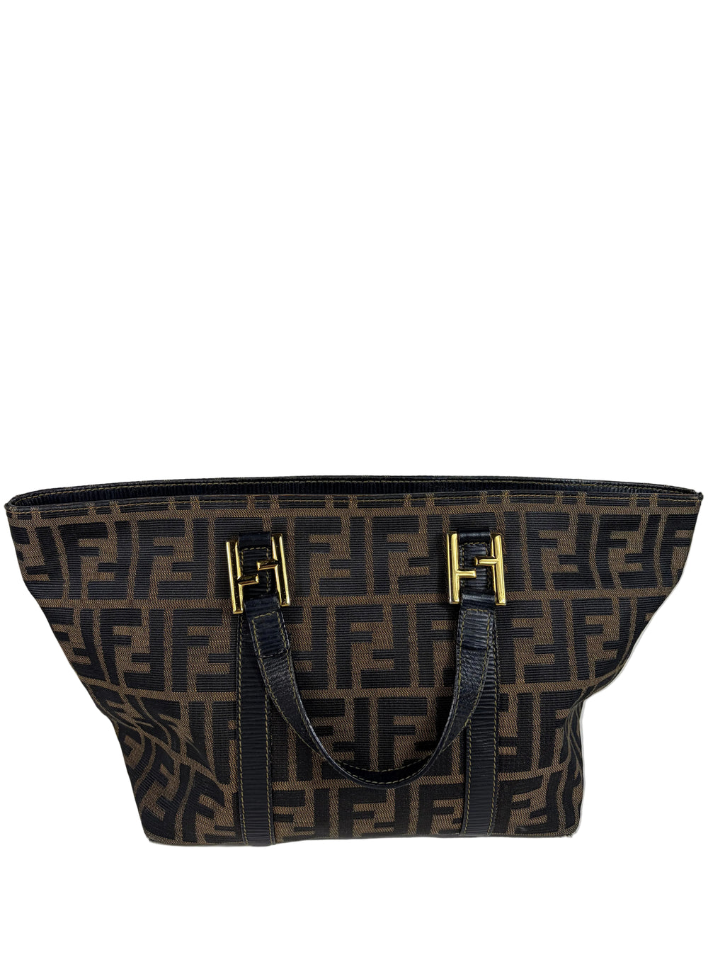 Fendi Zucca Canvas Shoulder Bag and Zucca Long Wallet Set