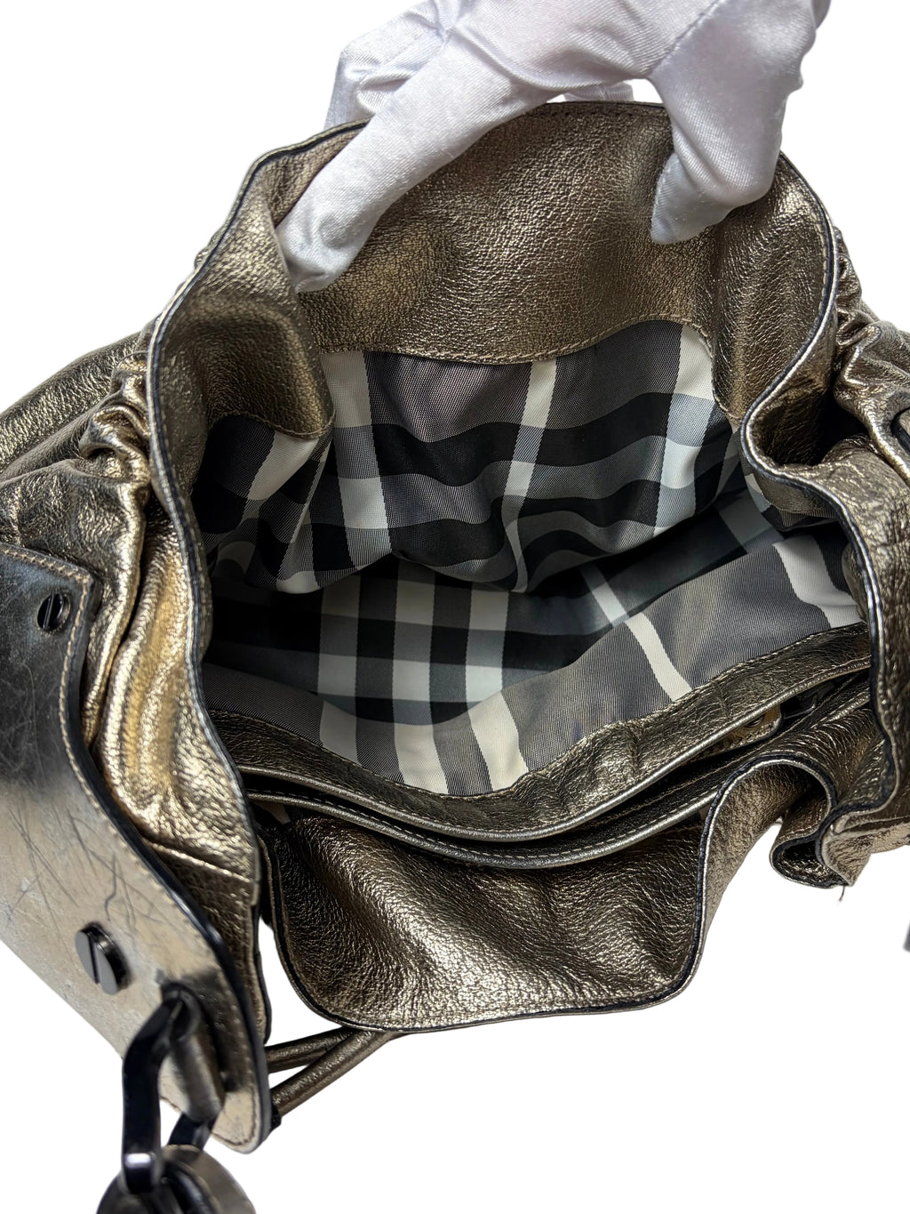 Burberry Prorsum Leather Warrior Hobo Bag