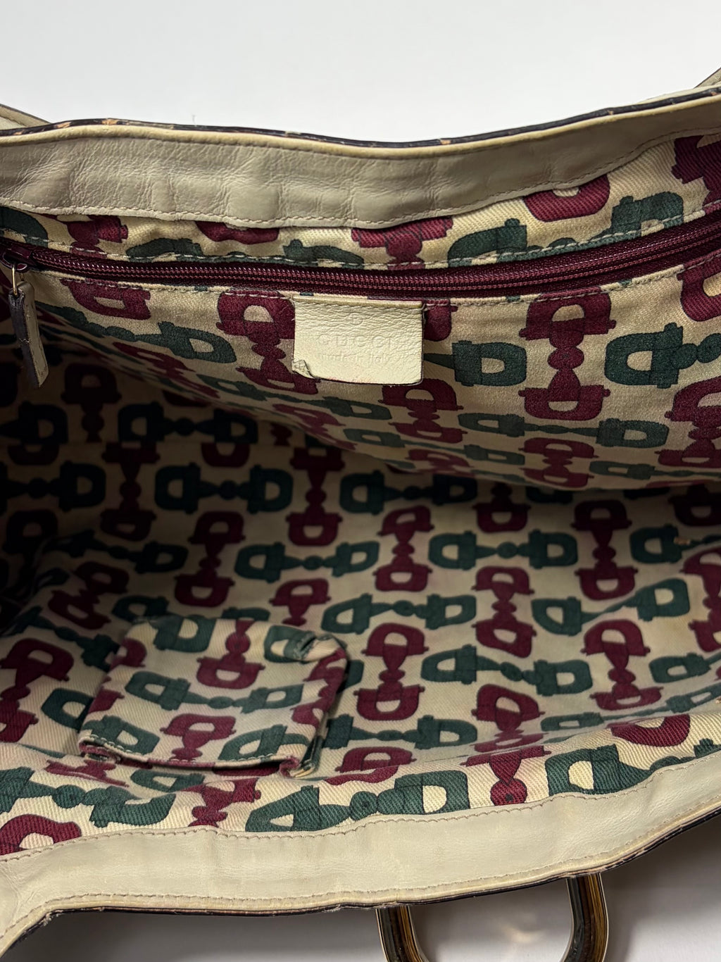 Gucci Beige D-Ring Large Hobo Tote Bag
