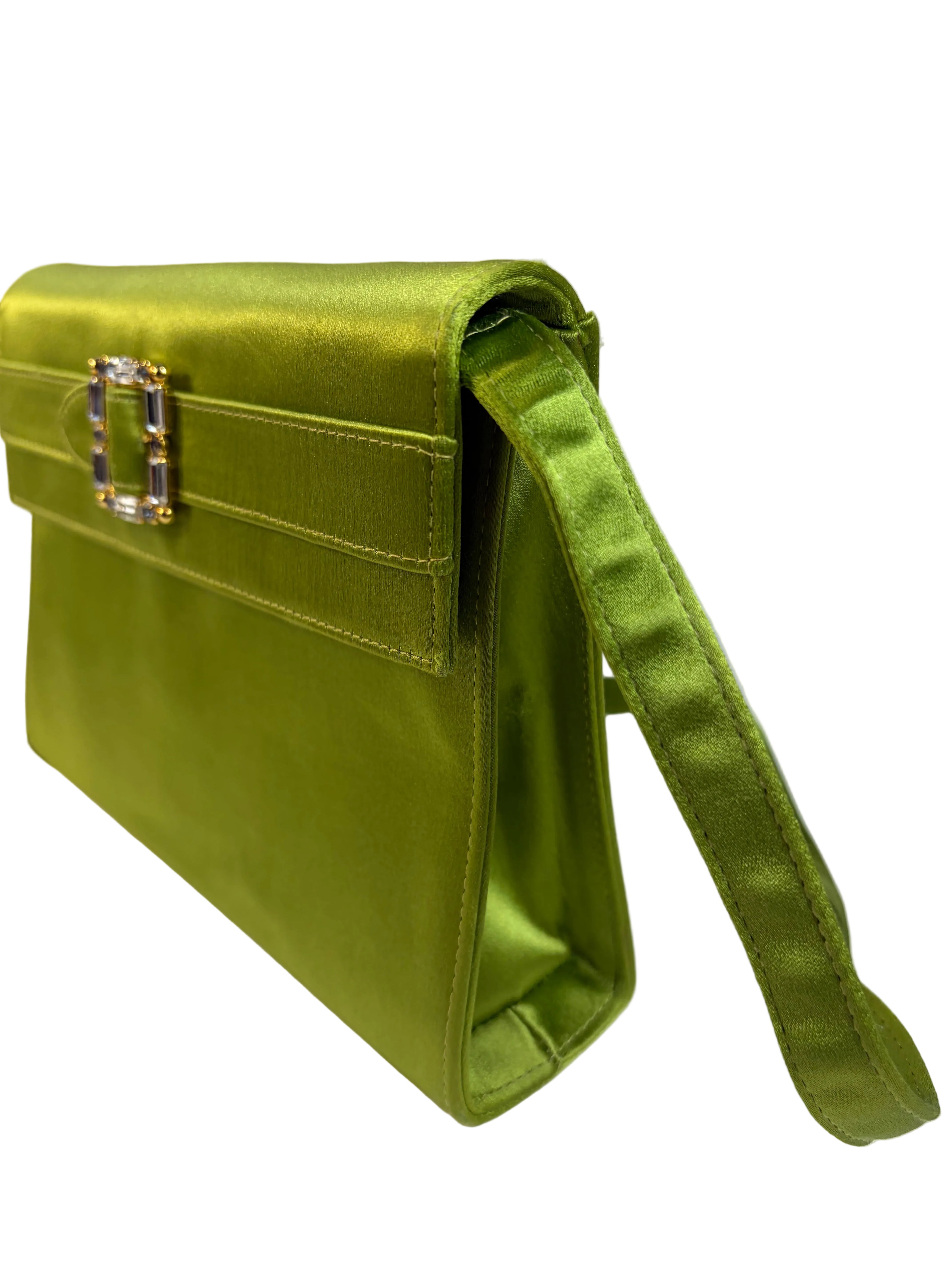 Salvatore Ferragamo Satin Evening Shoulder Bag