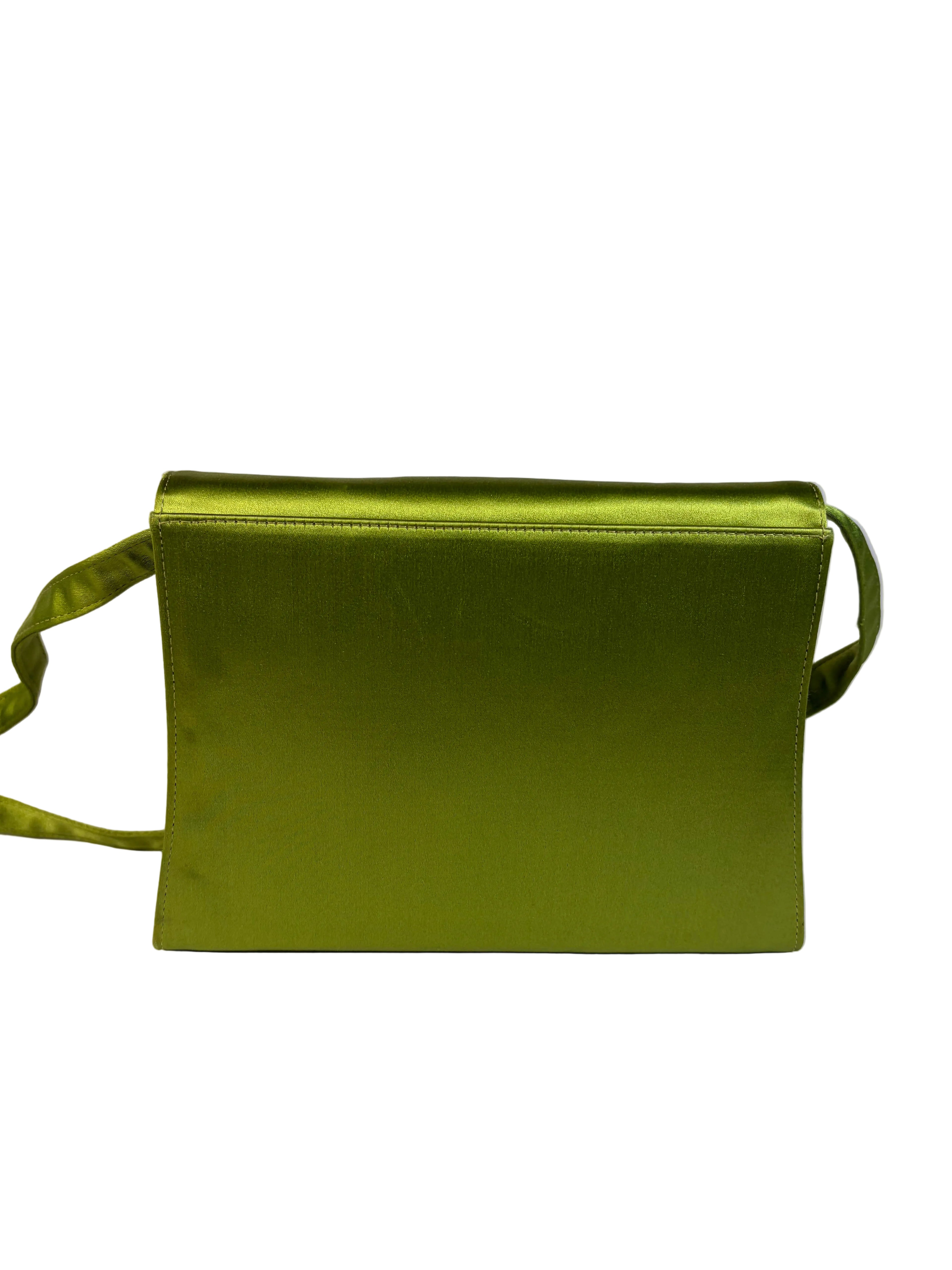 Salvatore Ferragamo Satin Evening Shoulder Bag