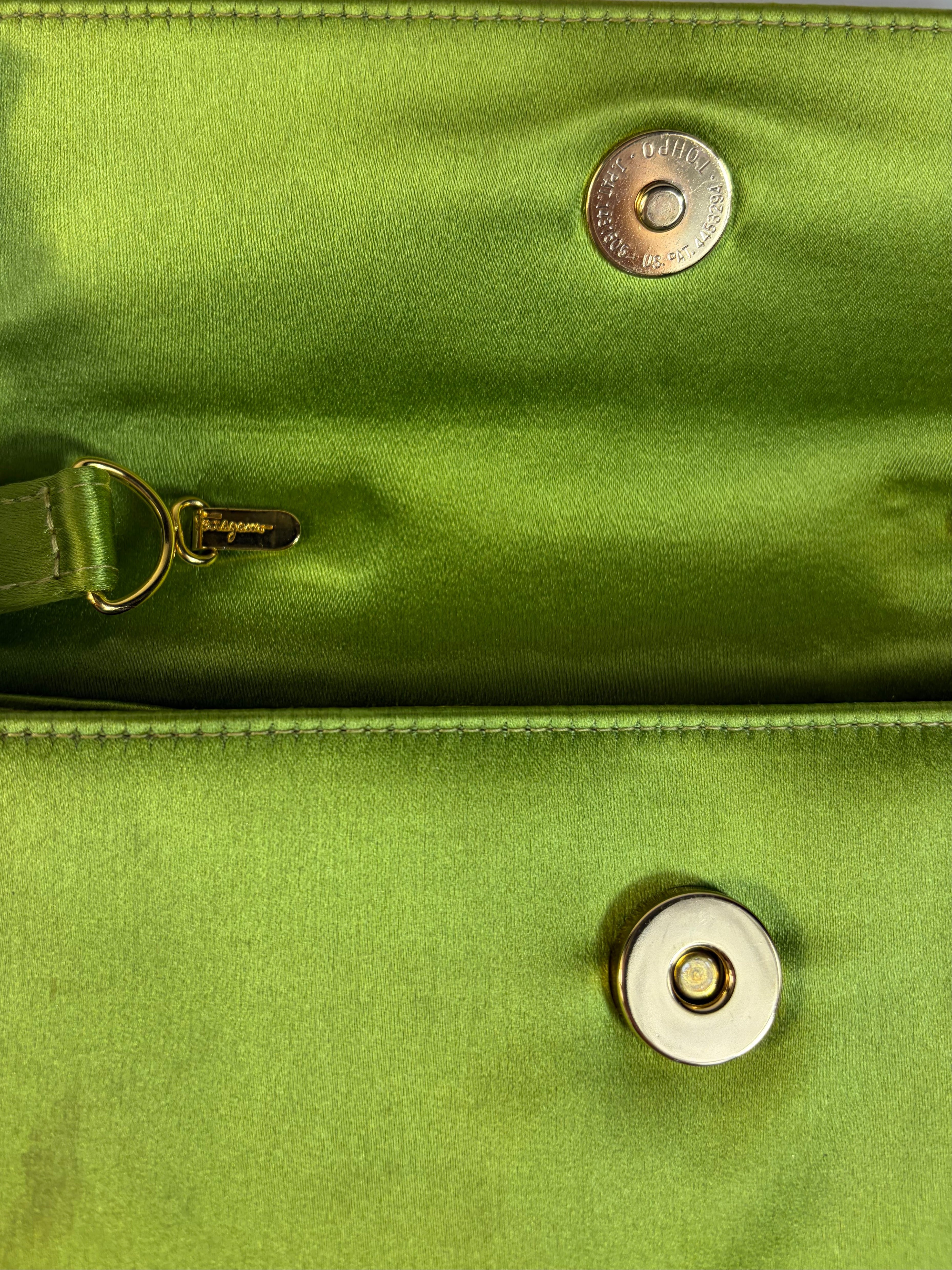 Salvatore Ferragamo Satin Evening Shoulder Bag