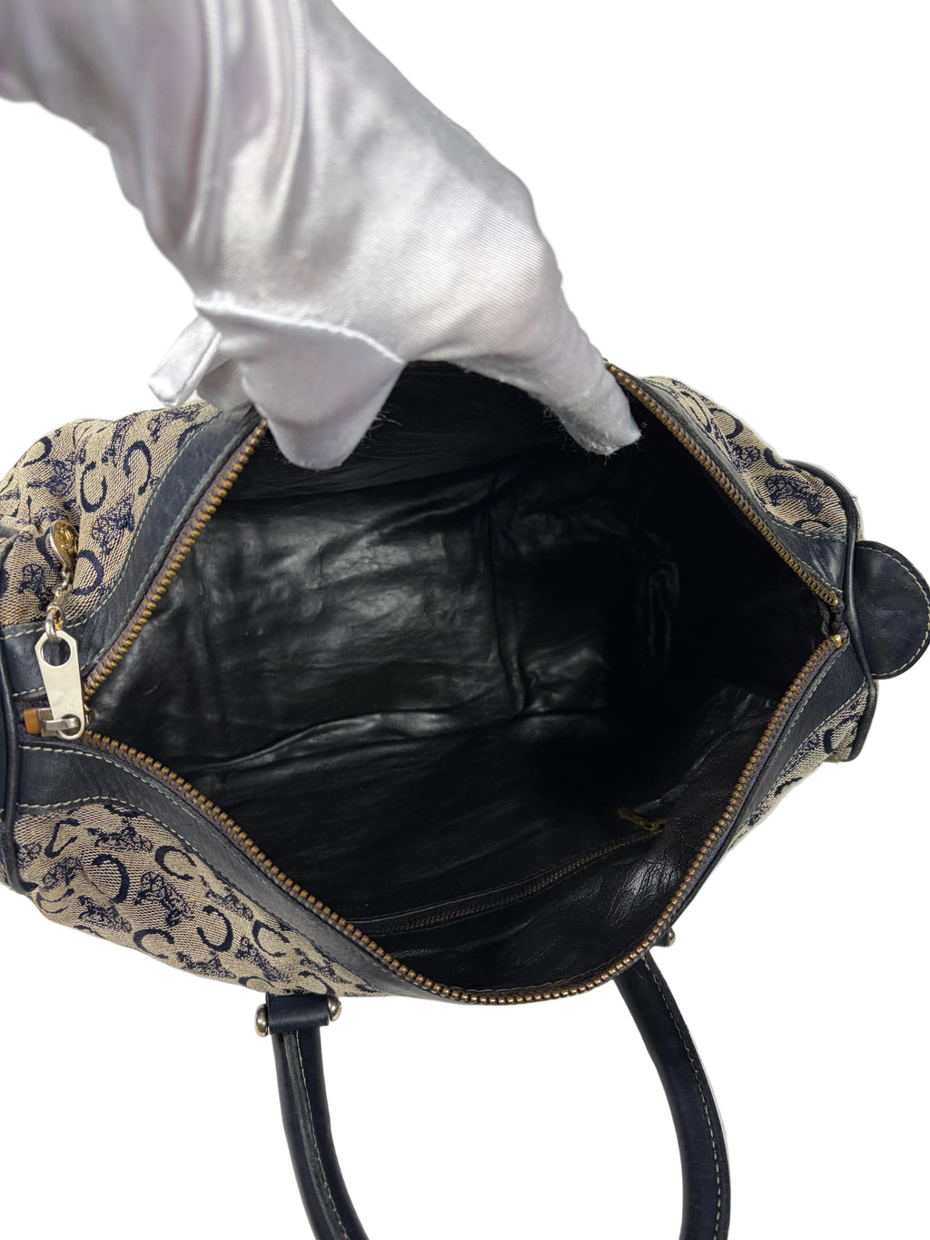 Celine C Sulky Monogram Boston Bag
