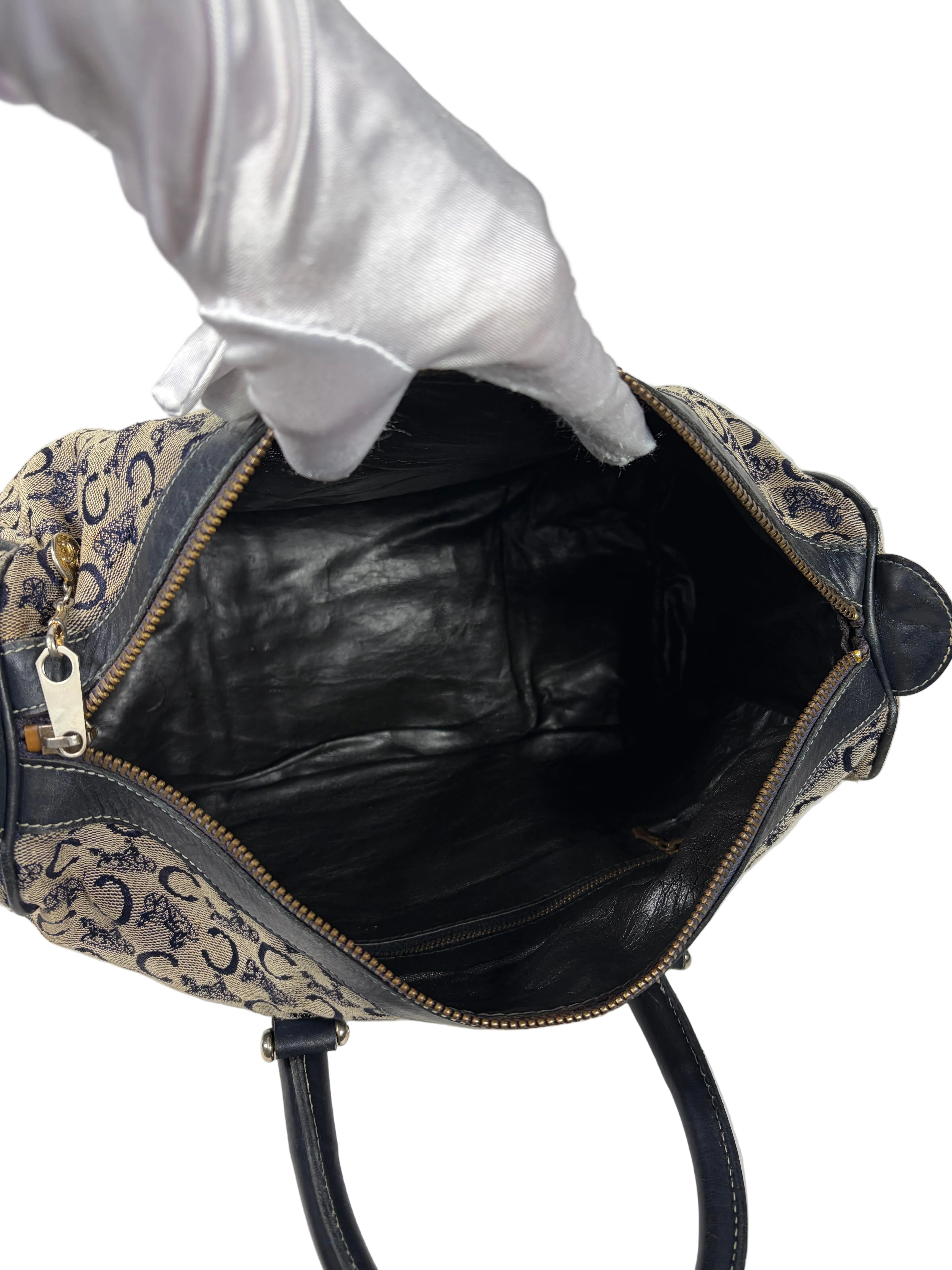 Celine C Sulky Monogram Boston Bag
