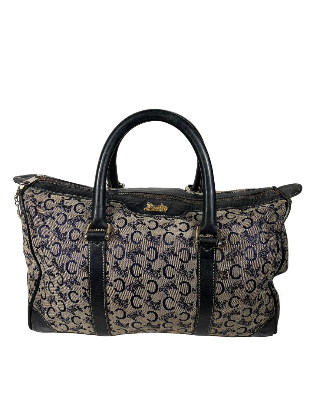 Celine C Sulky Monogram Boston Bag