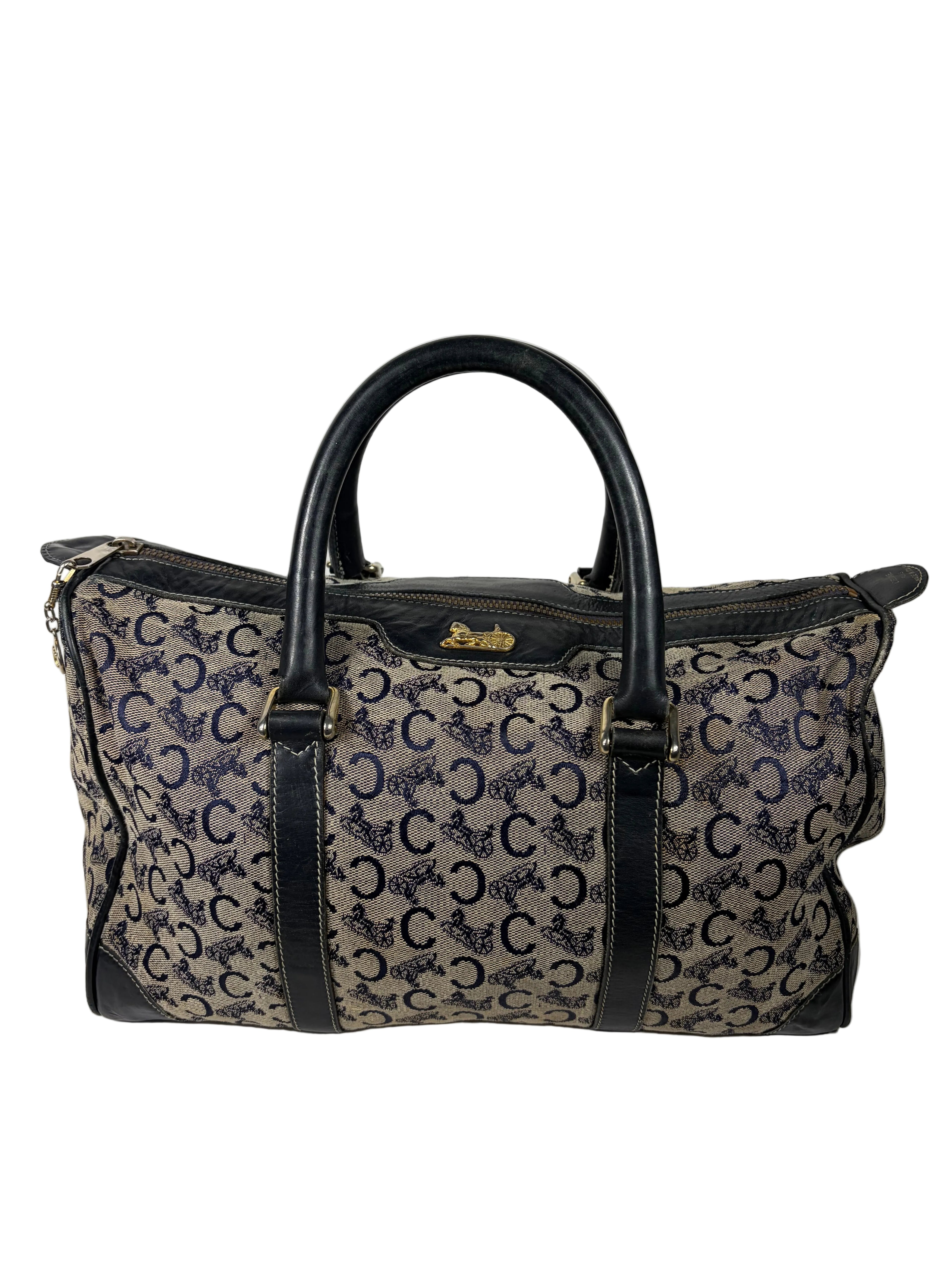 Celine C Sulky Monogram Boston Bag