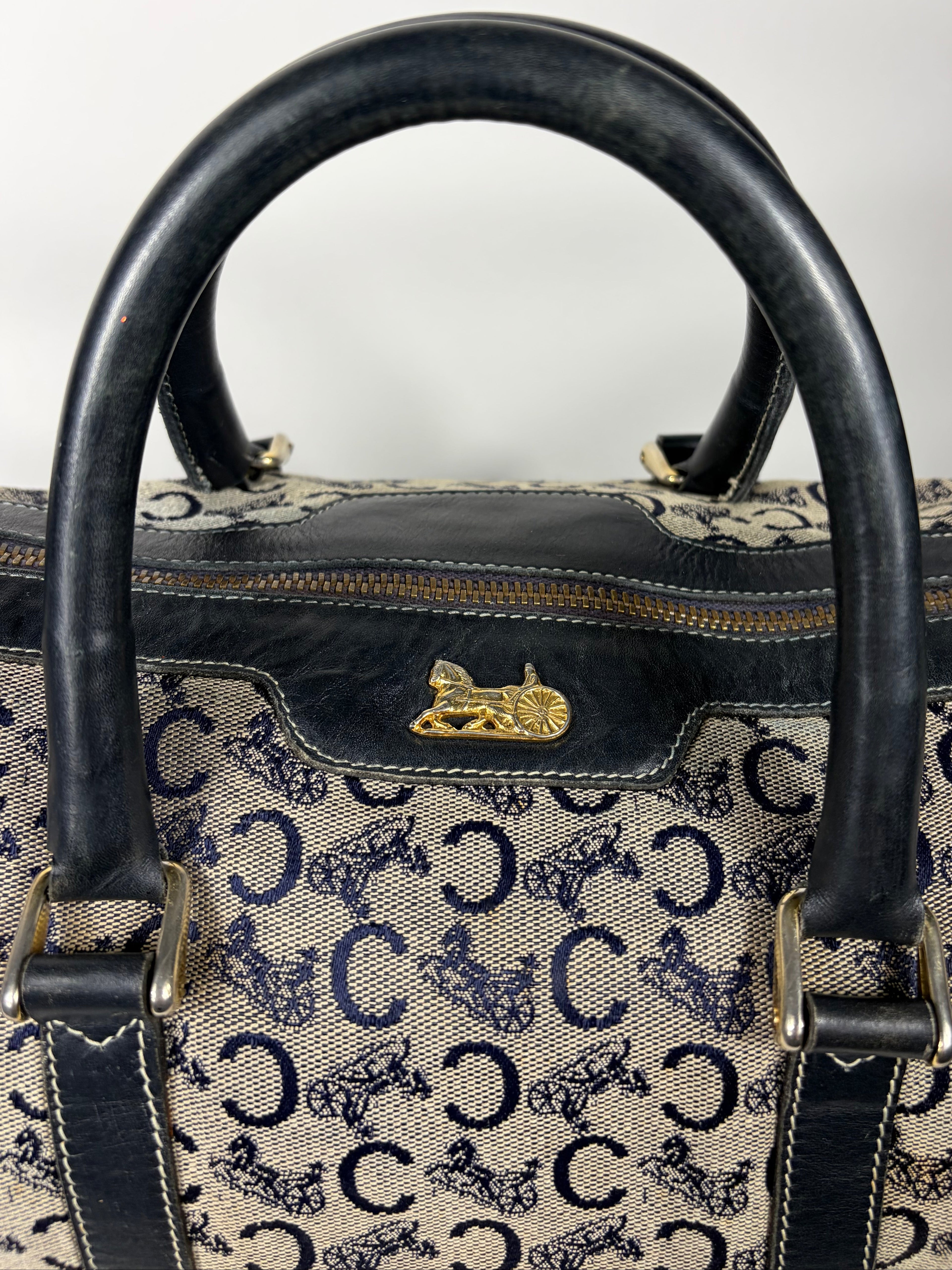 Celine C Sulky Monogram Boston Bag