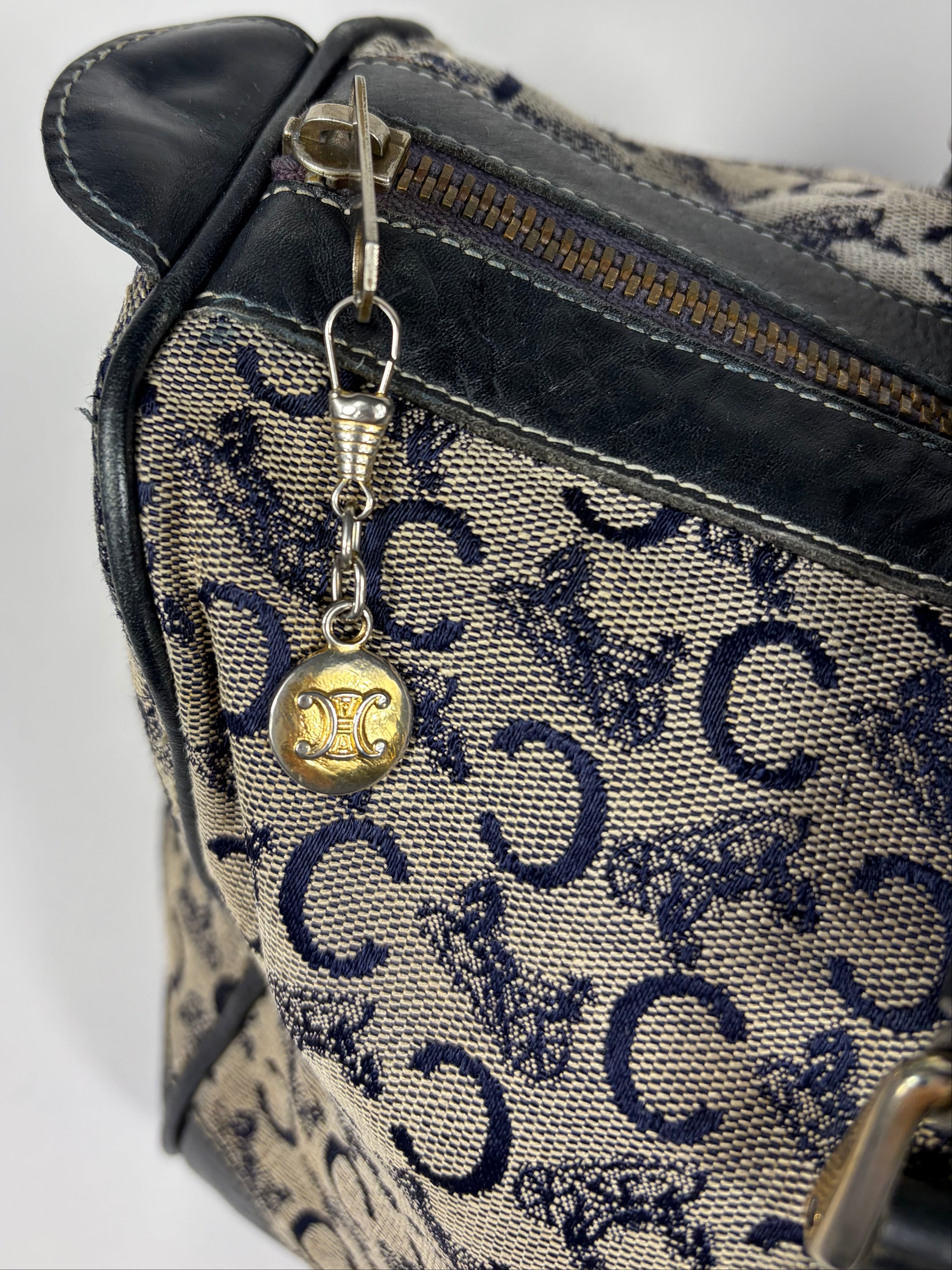Celine C Sulky Monogram Boston Bag