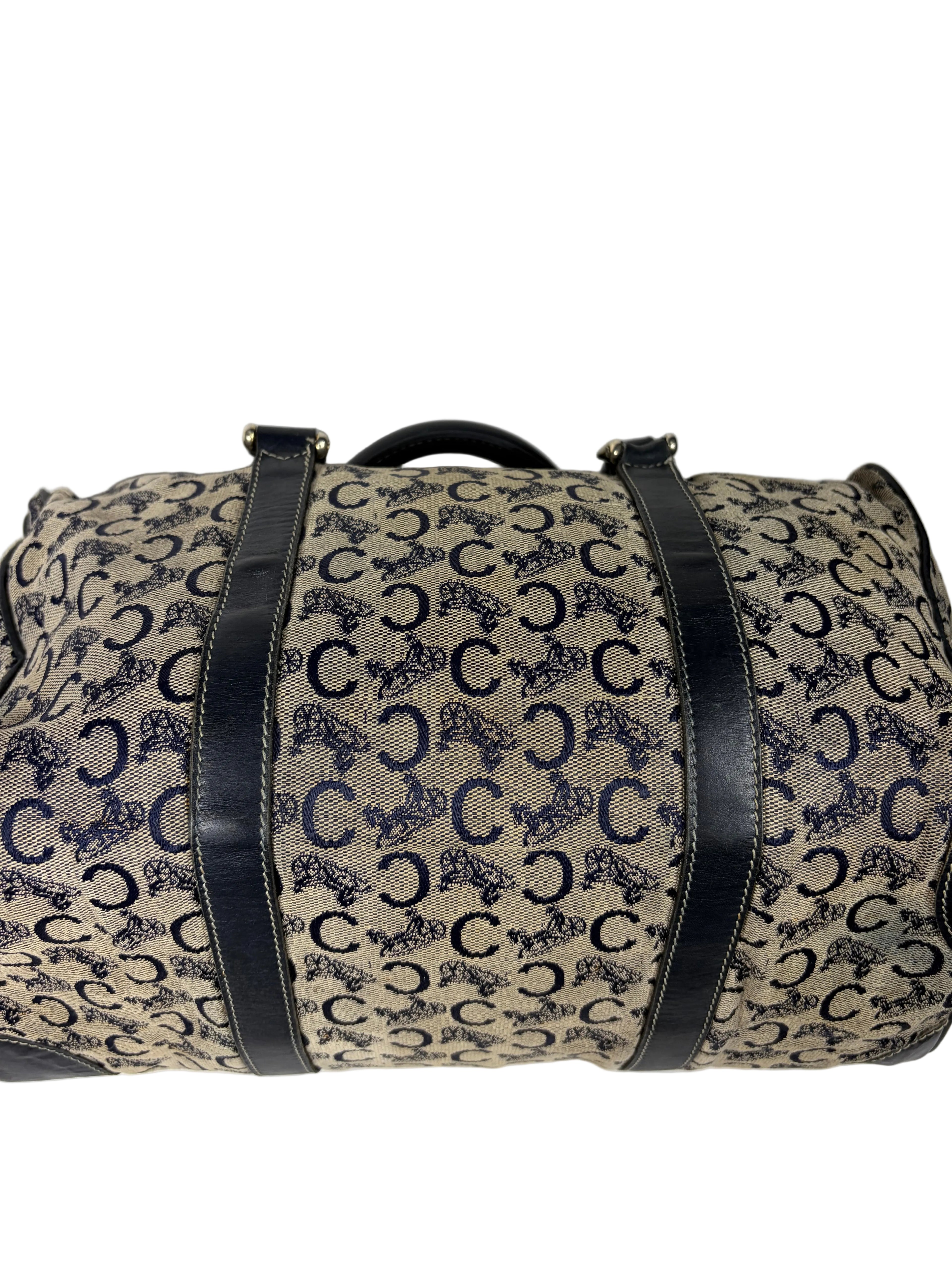 Celine C Sulky Monogram Boston Bag