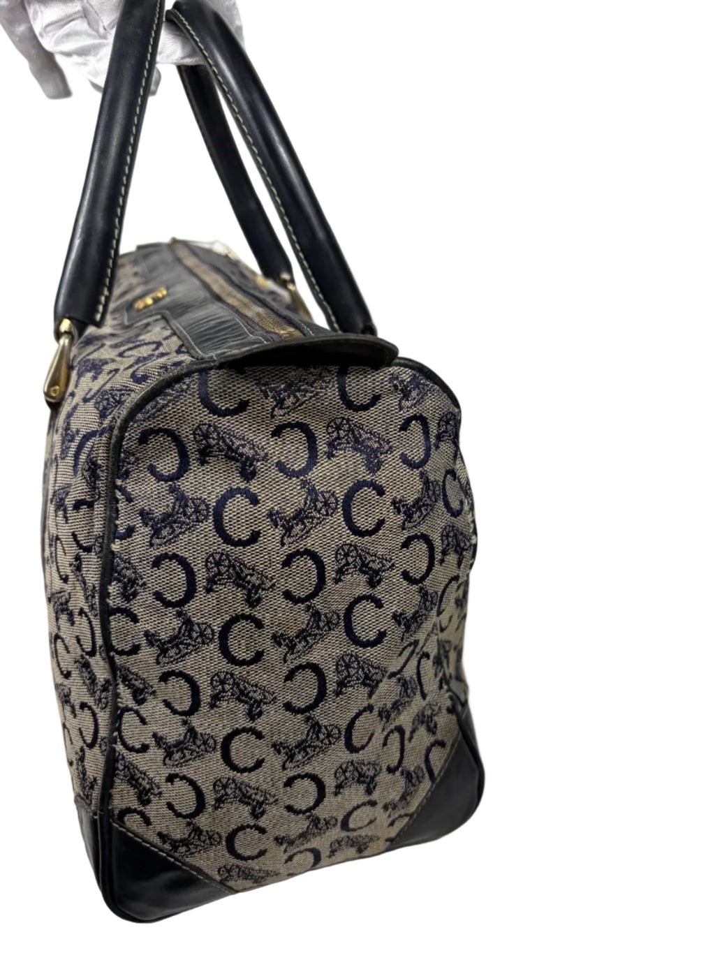 Celine C Sulky Monogram Boston Bag
