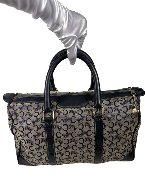 Celine C Sulky Monogram Boston Bag