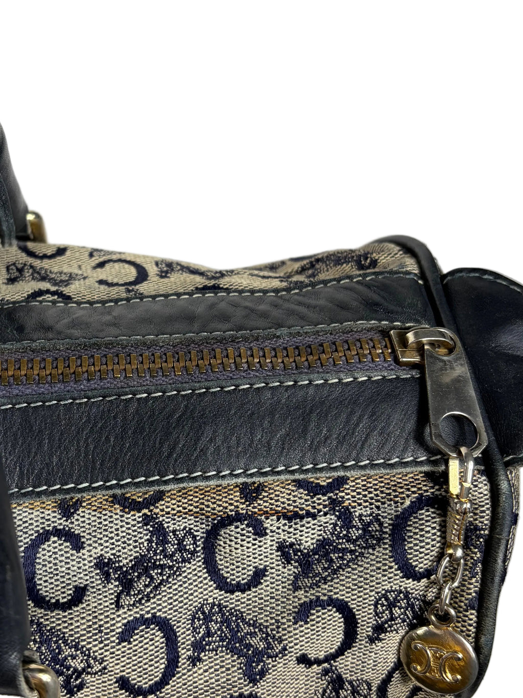 Celine C Sulky Monogram Boston Bag