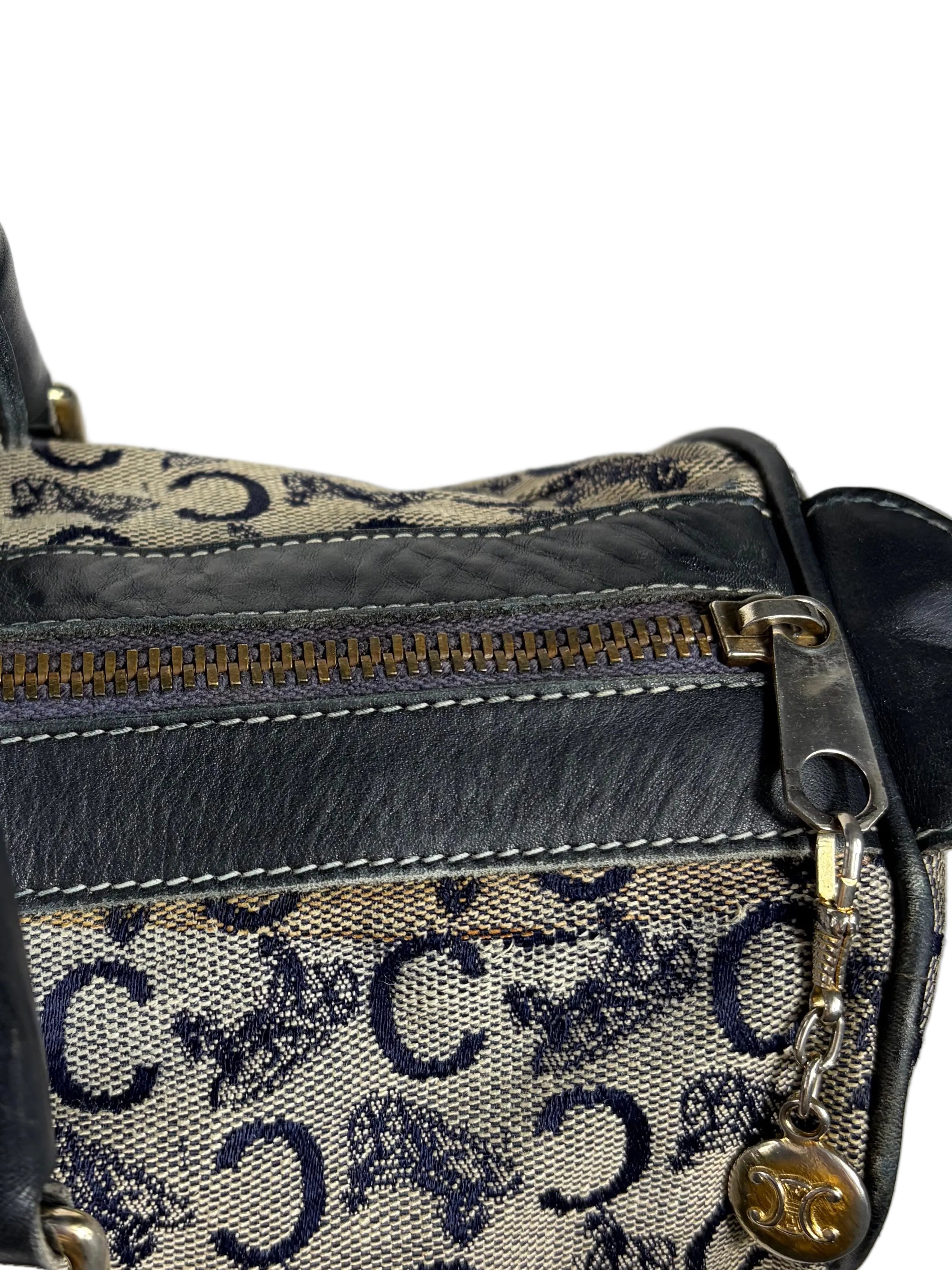 Celine C Sulky Monogram Boston Bag