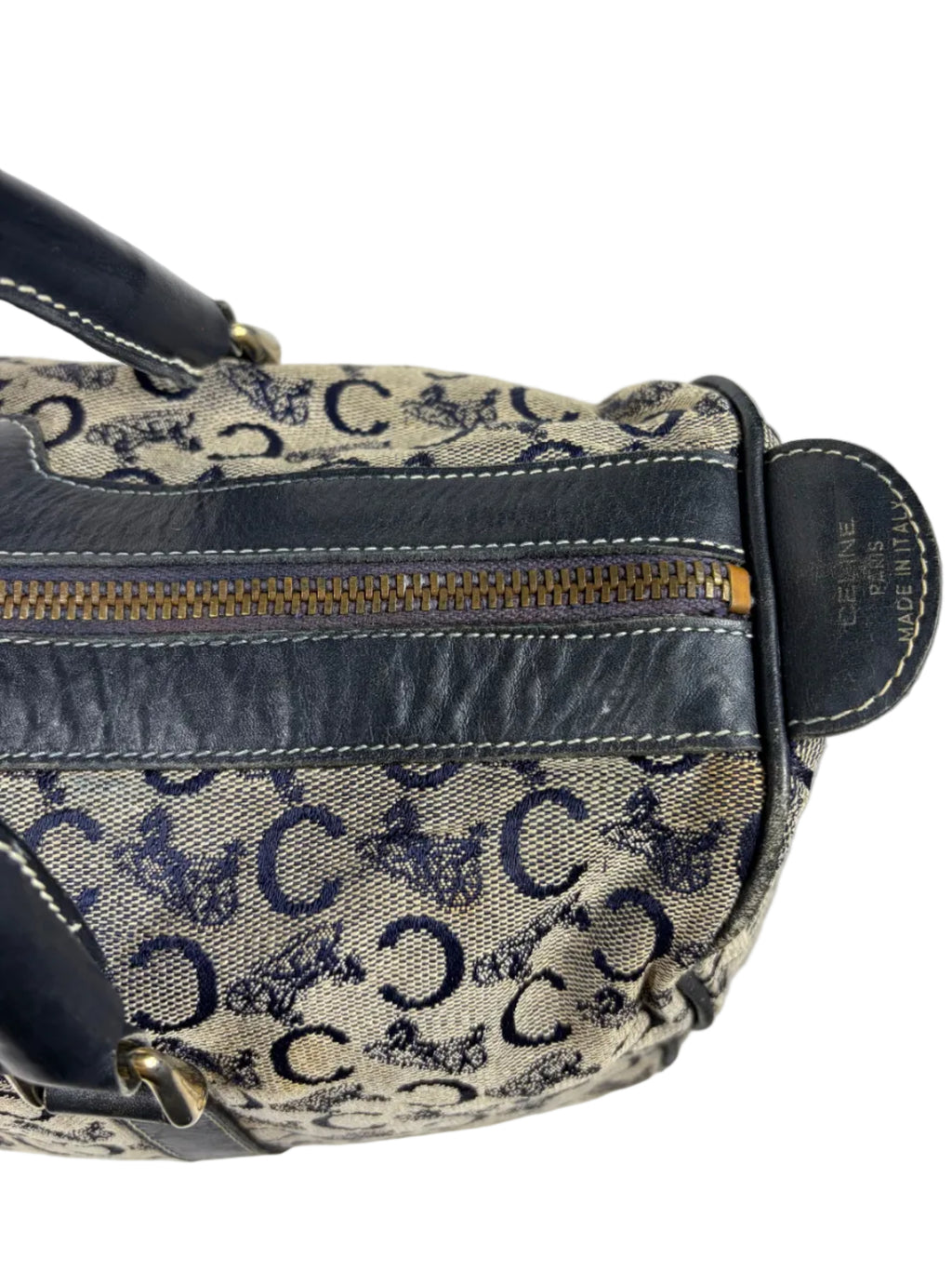 Celine C Sulky Monogram Boston Bag