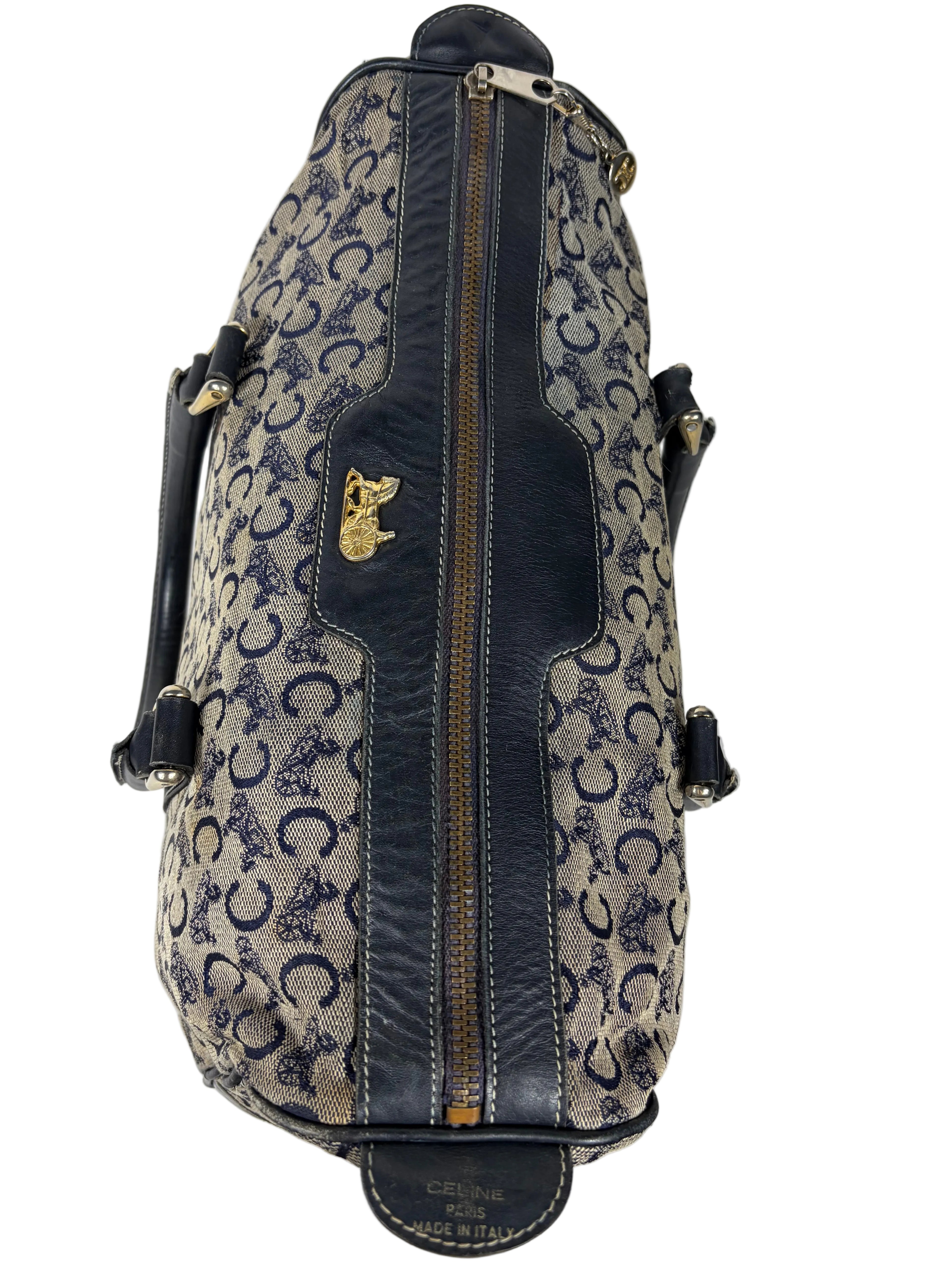 Celine C Sulky Monogram Boston Bag