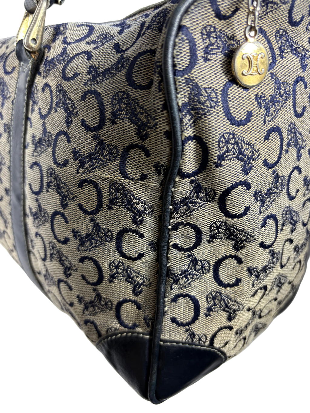 Celine C Sulky Monogram Boston Bag
