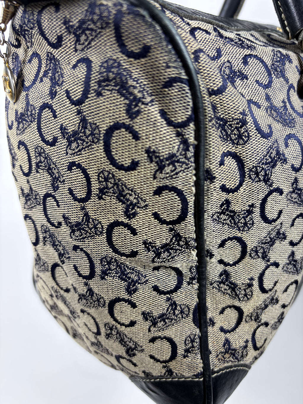 Celine C Sulky Monogram Boston Bag