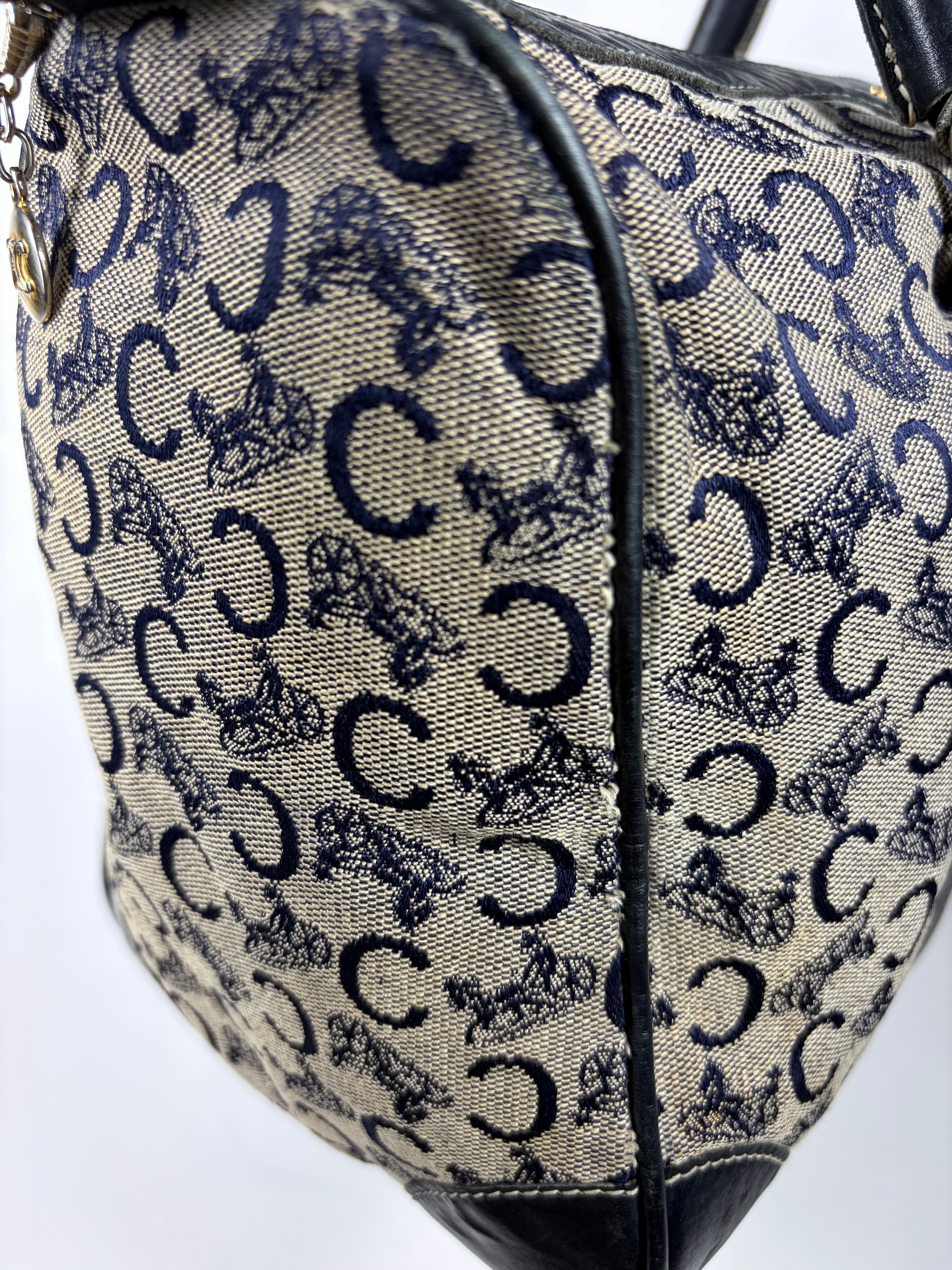 Celine C Sulky Monogram Boston Bag