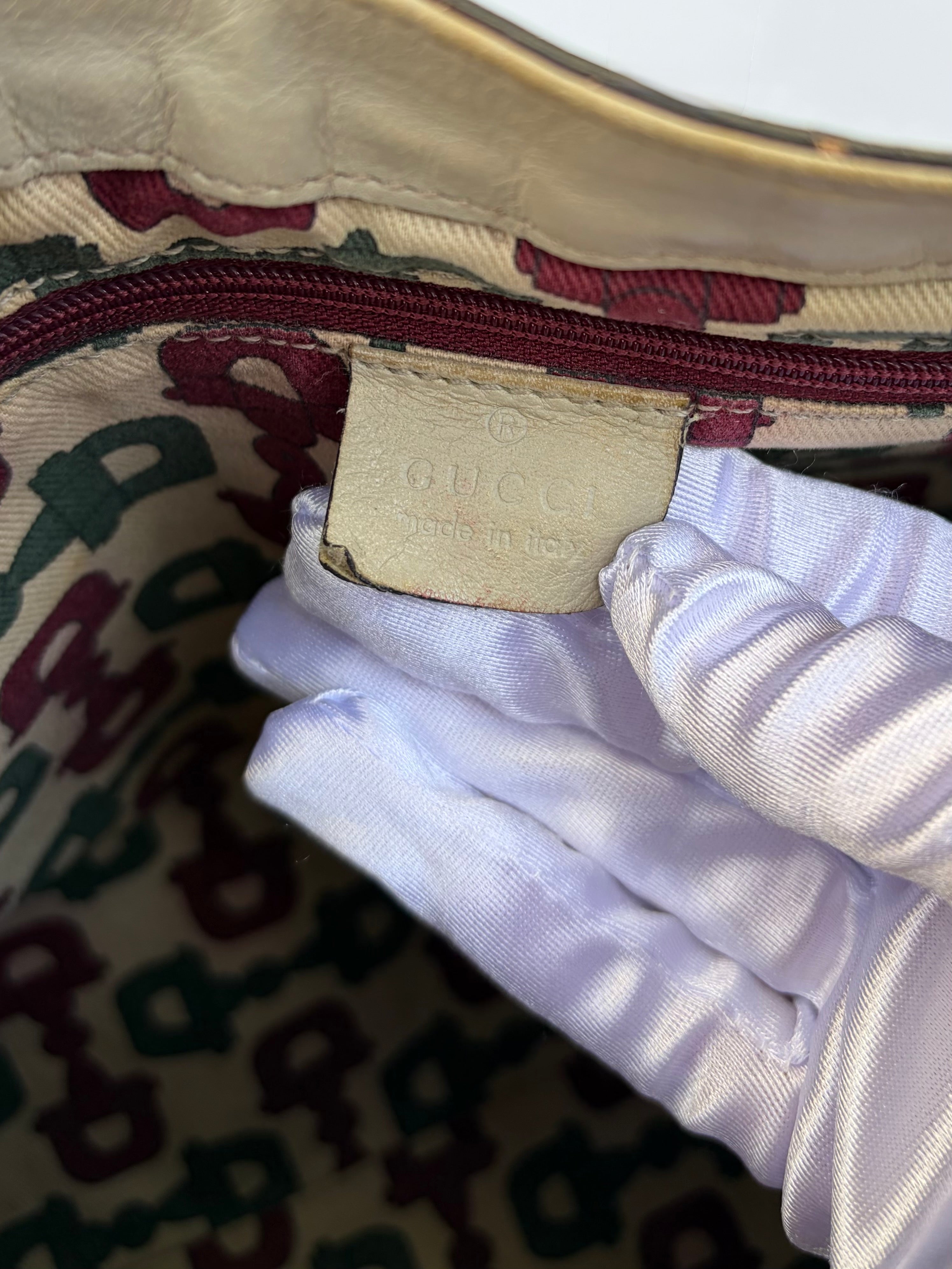 Gucci Beige D-Ring Large Hobo Tote Bag