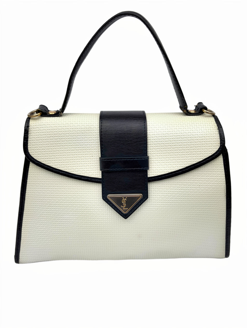 Yves Saint Laurent Triangle Logo Flap Handbag