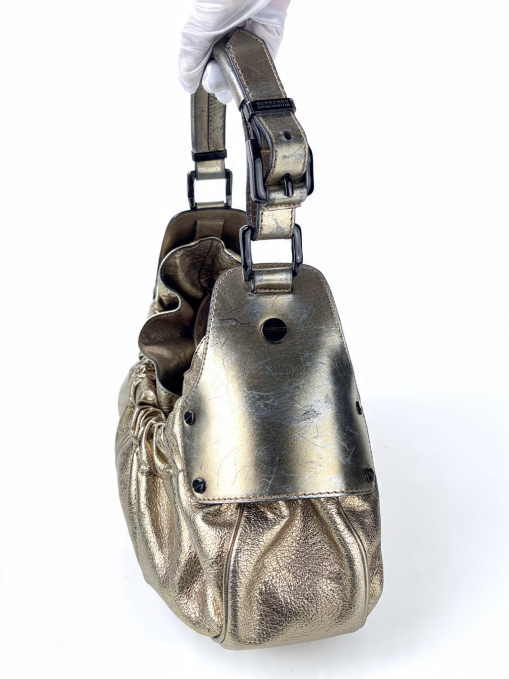 Burberry Prorsum Leather Warrior Hobo Bag