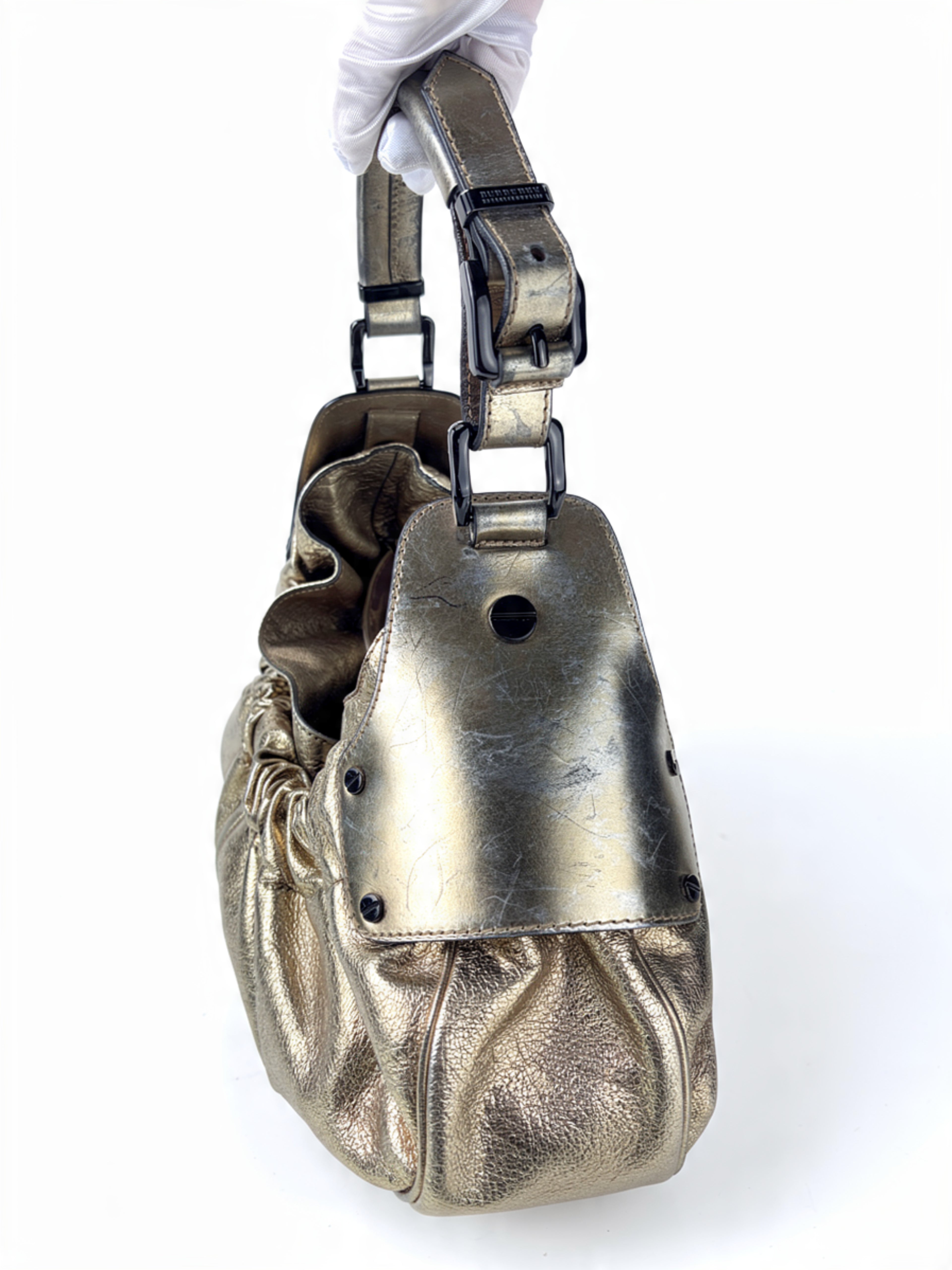 Burberry Prorsum Leather Warrior Hobo Bag