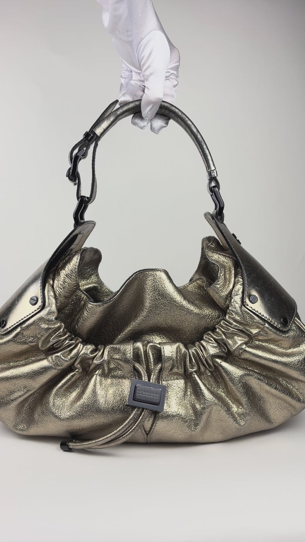 Burberry Prorsum Leather Warrior Hobo Bag