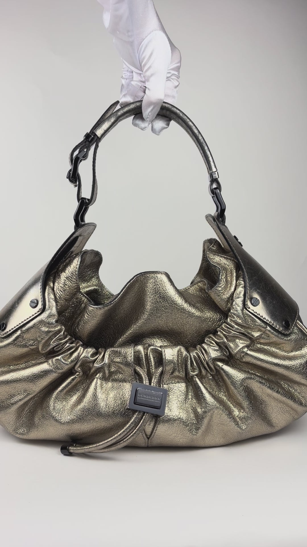 Burberry Prorsum Leather Warrior Hobo Bag
