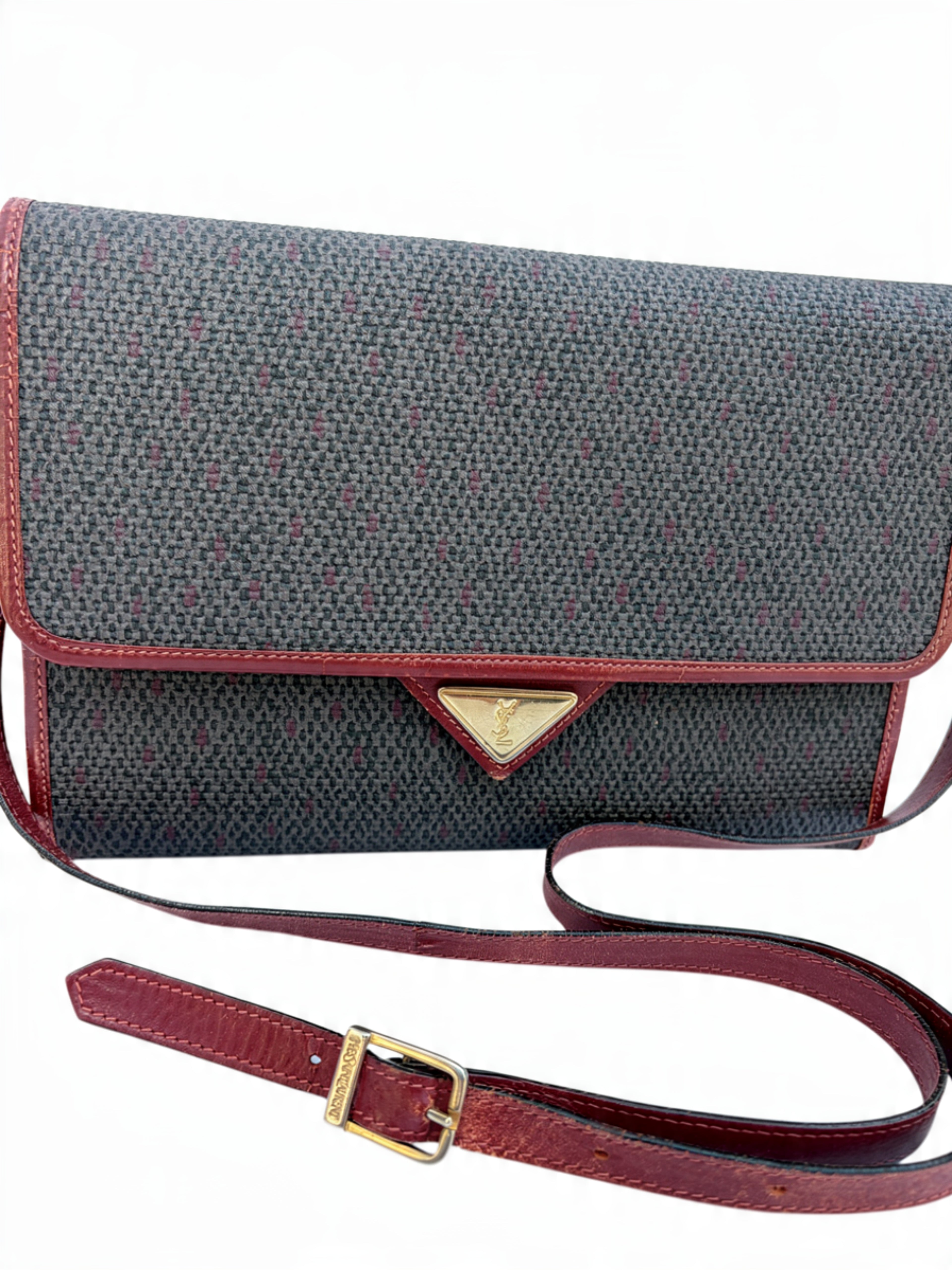 Yves Saint Laurent Triangle Logo Crossbody Bag